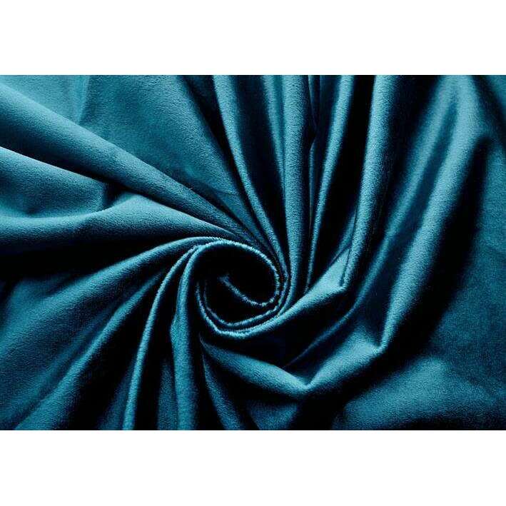 Luxury Blackout Velvet Curtains with Tassel Trim - European Style Blue Drapes for Living Room & Bedroom - Light Blocking Thermal Insulated Window Treatments