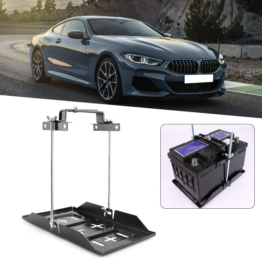 Universal Metal Battery Tray Clamp - Heavy Duty Car Battery Holder Mount Kit with Anti-Corrosion Coating (27cm) | Secure Battery Storage for Cars, Trucks, Boats & RVs