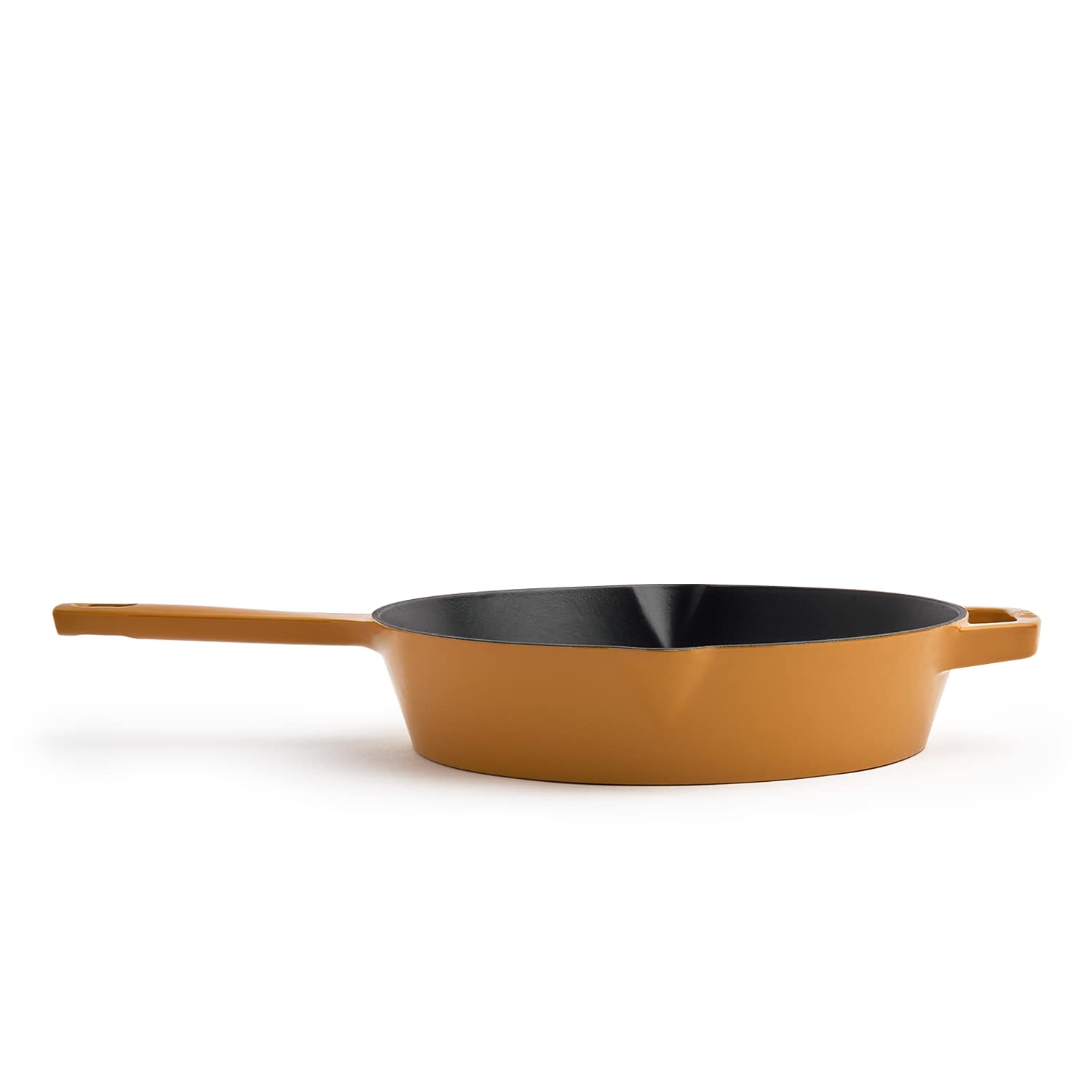 Kana Milo 10-Inch Enameled Cast Iron Skillet - Pre-Seasoned Nonstick Grill Pan | Oven & Dishwasher Safe Cast Iron Cookware | Perfect for Searing, Baking & Camping (Dijon Color)