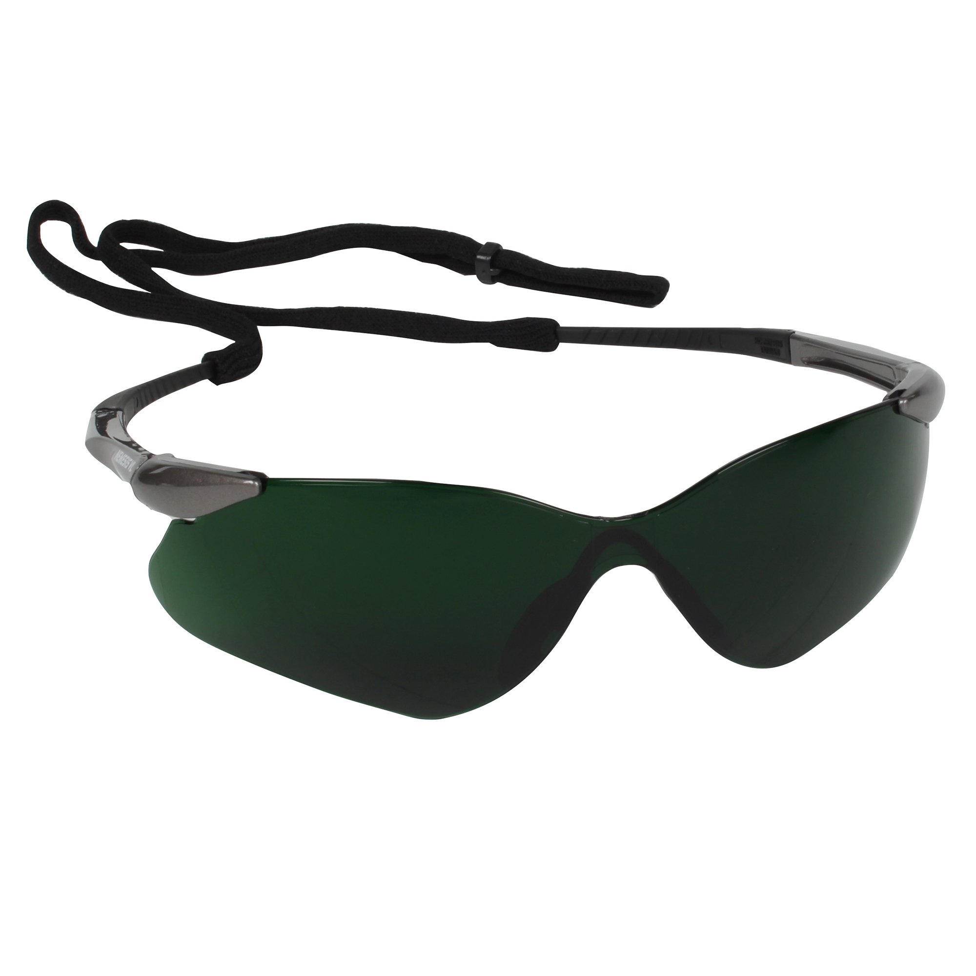 KleenGuard Nemesis VL Safety Glasses (20473) - UV Protection, Scratch Resistant, IRUV Shade 5.0 Lens - Sporty Frameless Design with Gunmetal Temples - 12 Pairs/Case - Ideal for Construction, Lab Work & Outdoor Sports