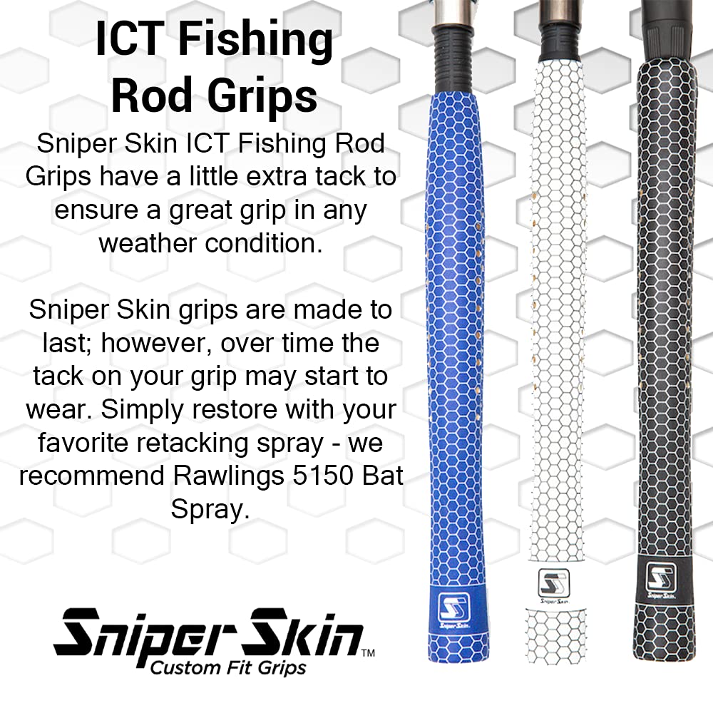 SNIPER SKIN Fishing Rod Grip - Waterproof Adjustable Replacement Grip for Enhanced Comfort & Control - Easy Installation for Freshwater & Saltwater Fishing