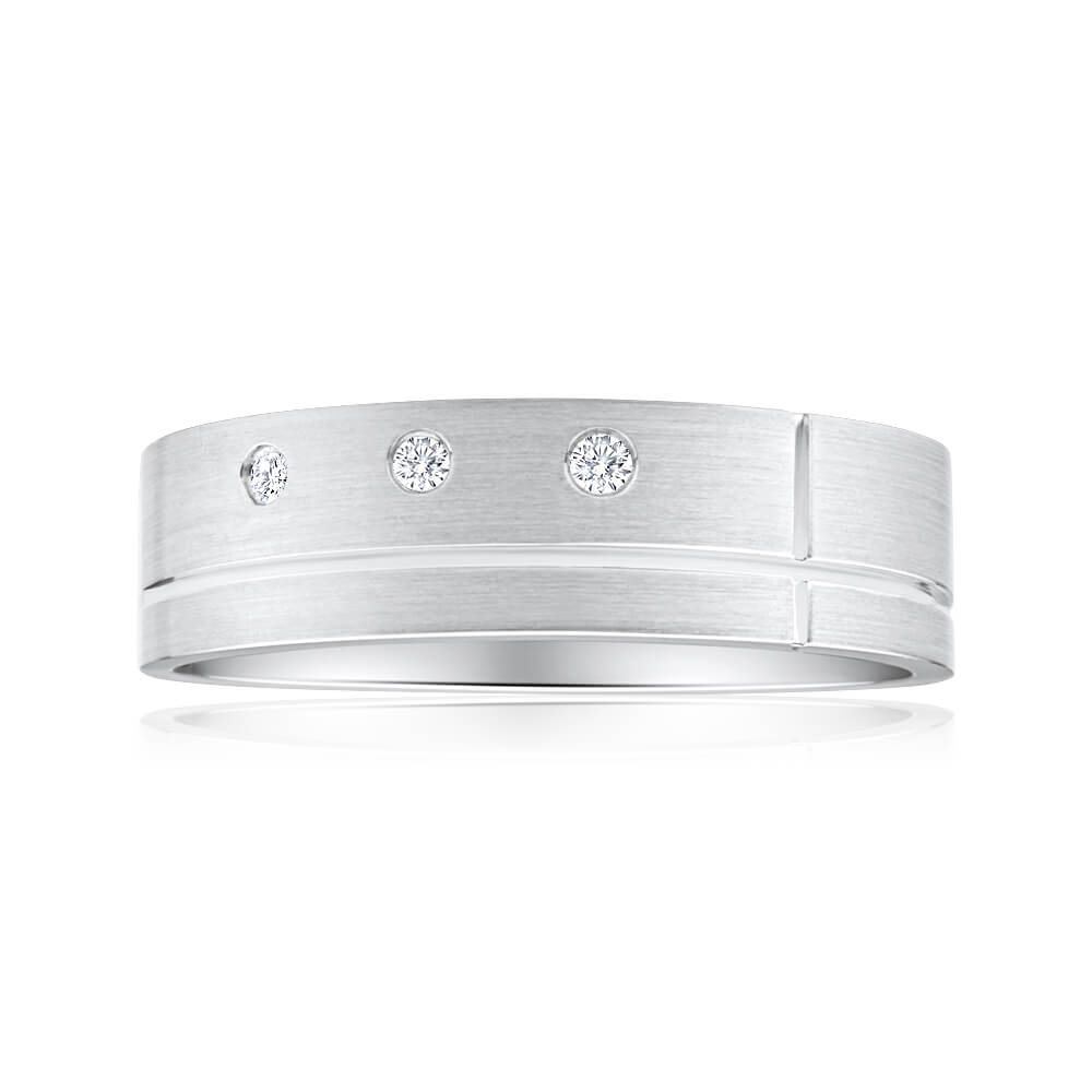 3 Diamond Sterling Silver Ring for Women - Elegant Wedding, Engagement & Anniversary Jewelry Gift