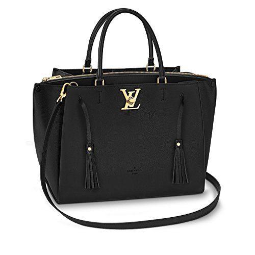 LV Lockme Tote Handbag - Luxury Leather Noir Black Shoulder Bag for Women | Perfect for Work, Travel & Everyday Use
