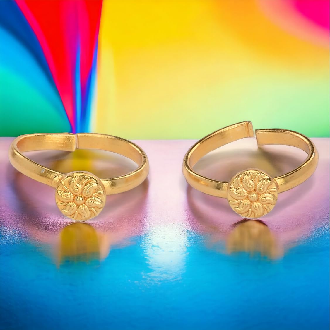 Trendy Adjustable Toe Rings Set of 2 - Stylish Foot Jewelry for Women | Perfect for Beach, Summer & Boho Fashion Outfits