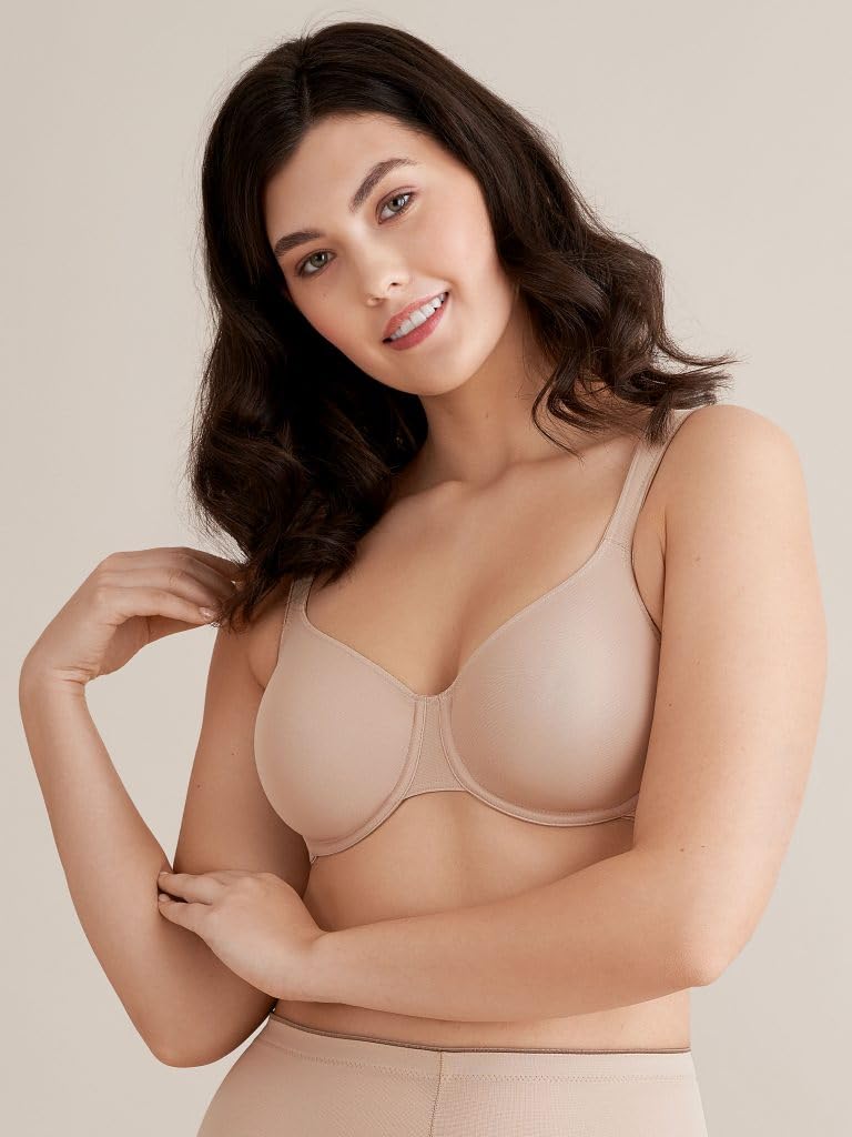 Women's 80622 Soft Touch Molded Underwire Minimizer Bra - Comfortable Full Coverage Support for Everyday Wear & Work