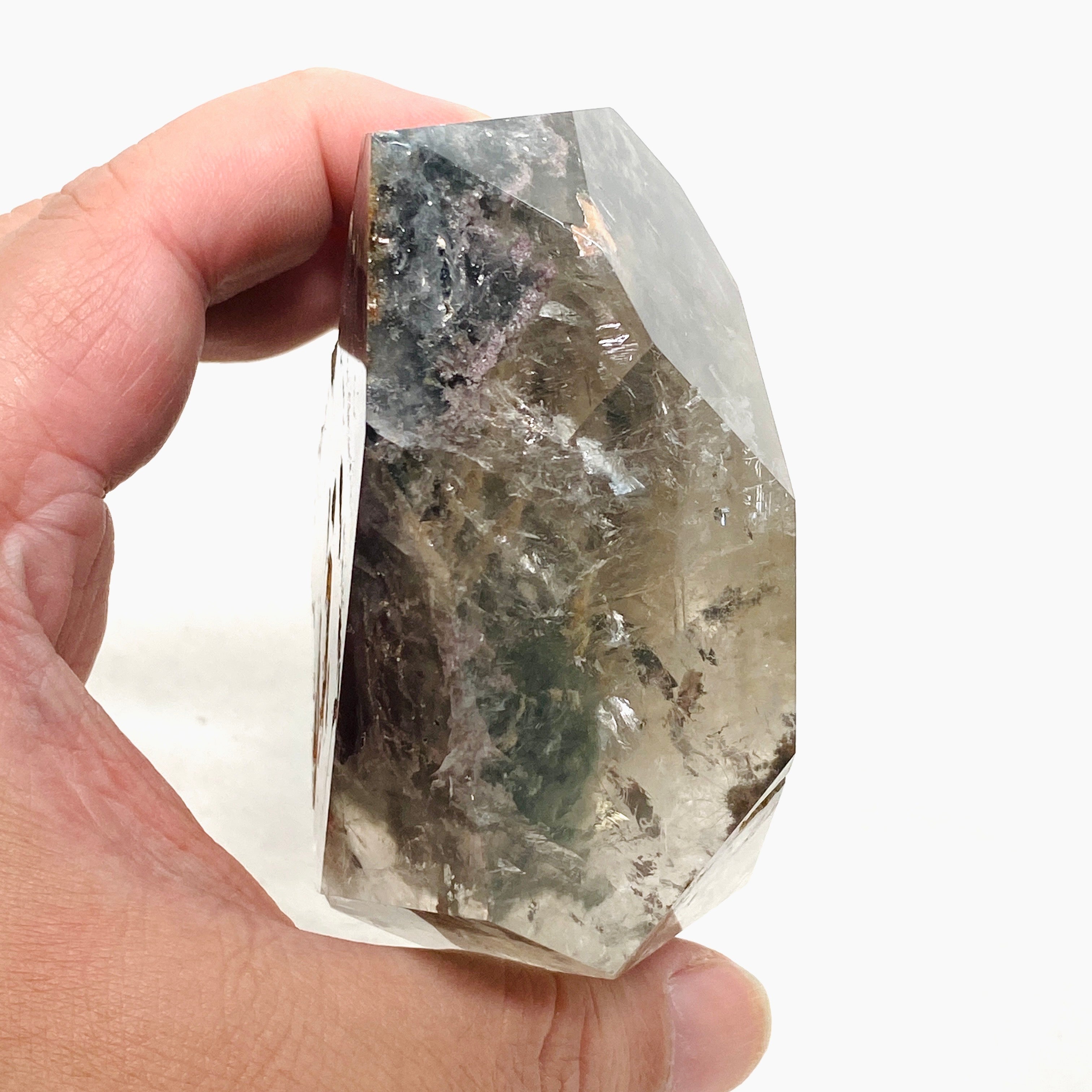 Natural Garden Quartz (Lodolite) Freeform Stone - Healing Crystal for Meditation, Chakra Balancing & Spiritual Growth - Perfect for Home Decor, Yoga Spaces & Energy Work