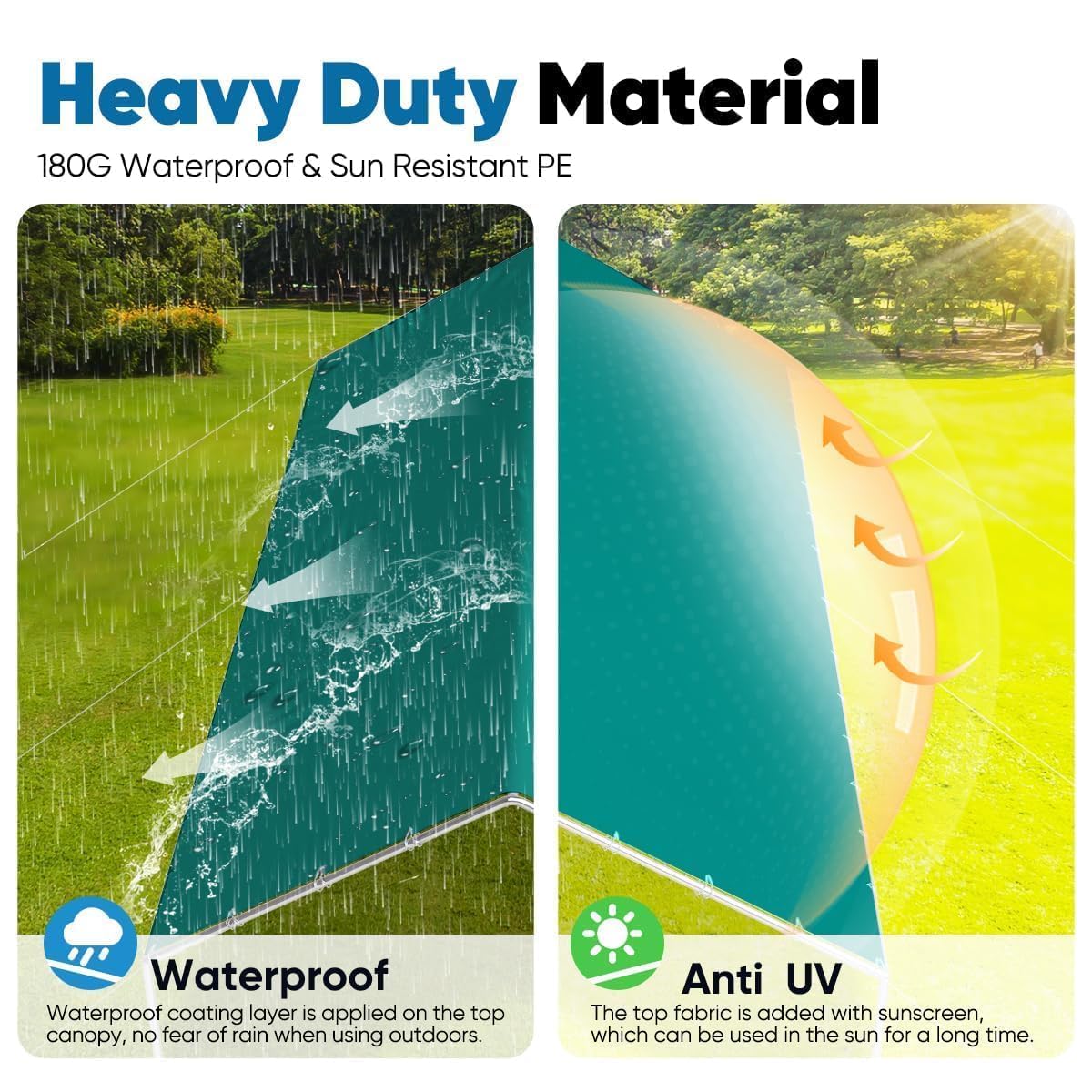 Quictent Heavy Duty 10x20 ft Waterproof Carport Tent - Outdoor Canopy Shelter for Events, Storage, Parking & Wedding - Green - Perfect for Backyard Parties, RV Cover, and Vehicle Protection