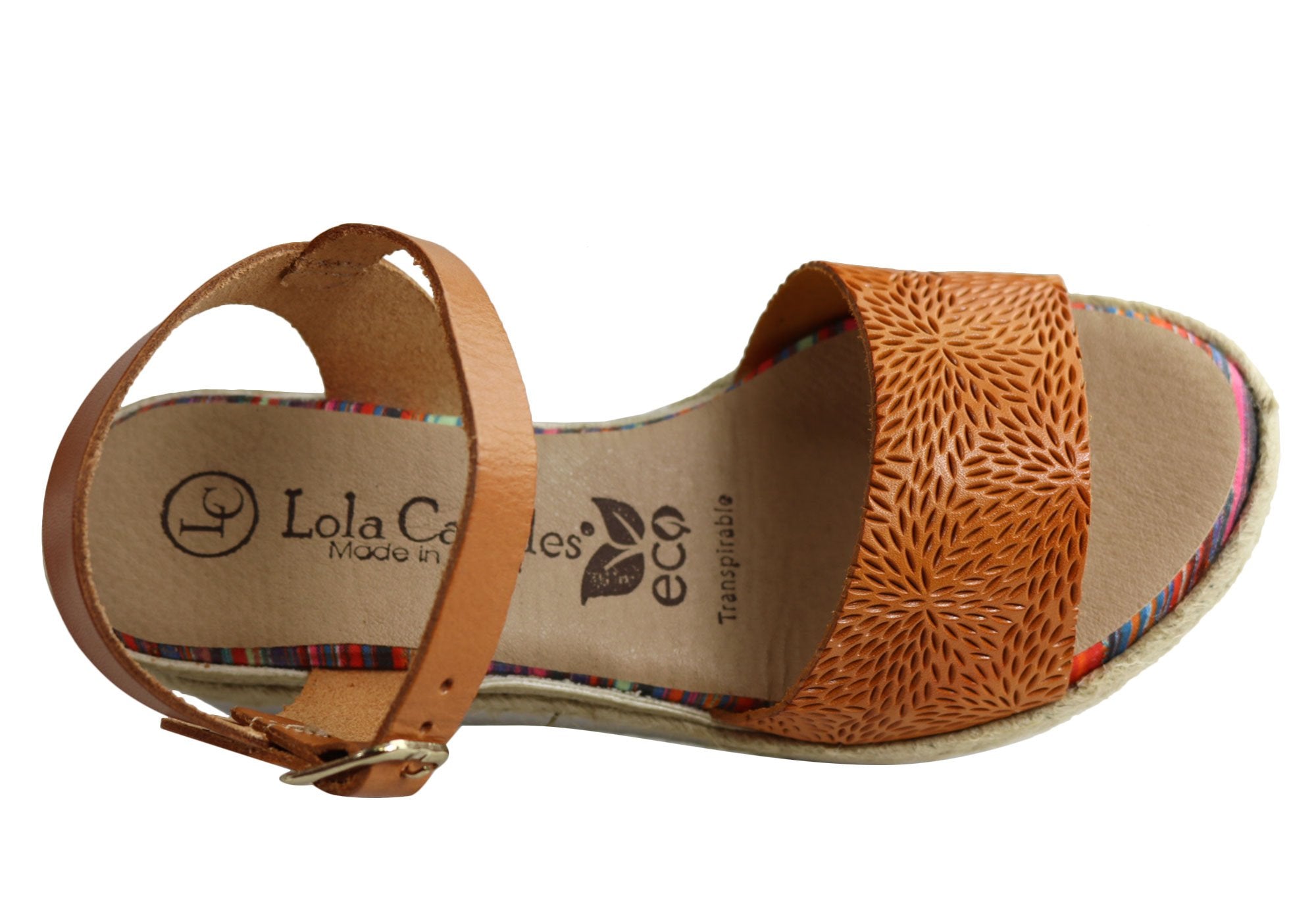 Lola Canales Regina Women's Comfort Leather Wedge Sandals - Handmade in Spain | Perfect for Summer, Beach & Casual Outings