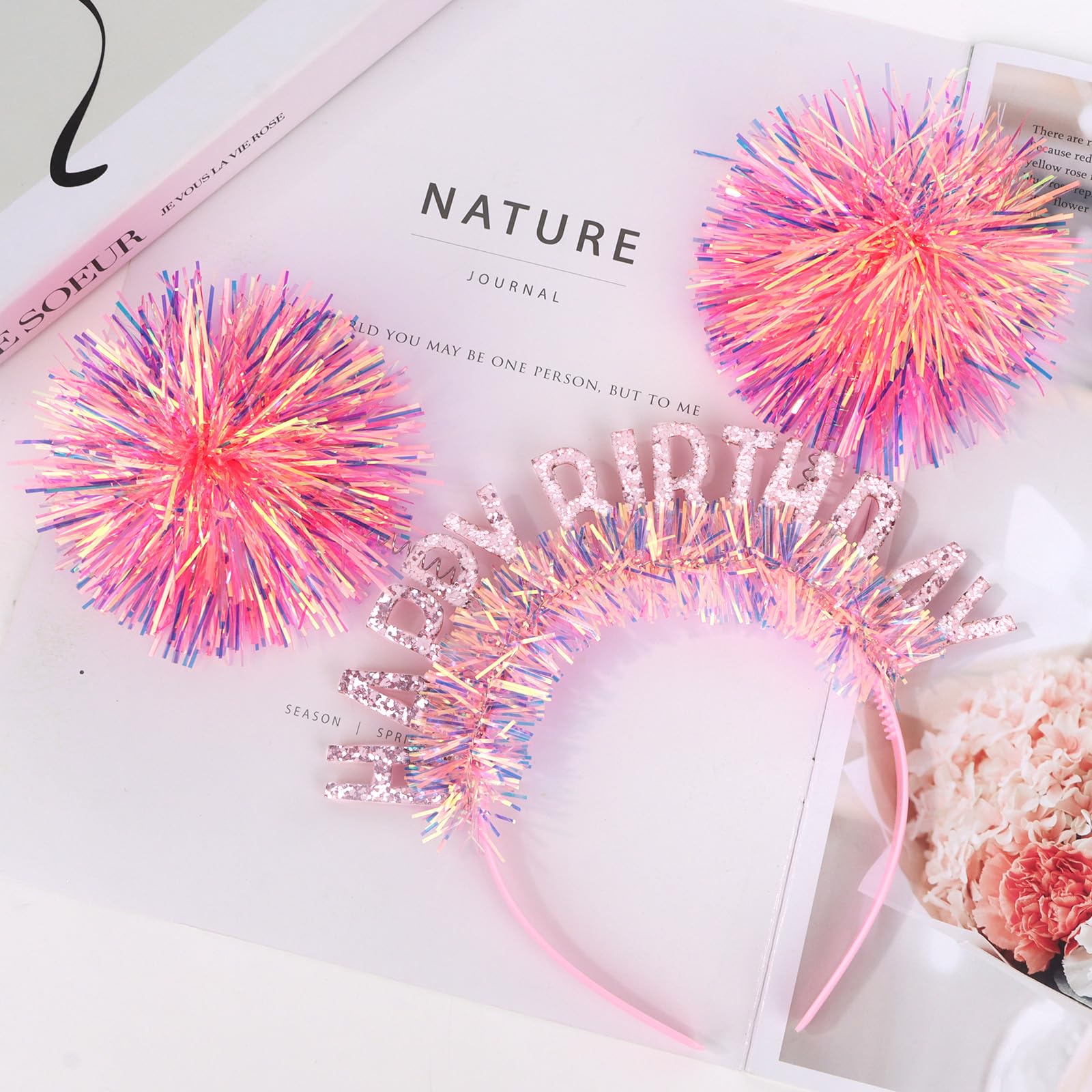CAVETEE Birthday Crown for Women - Elegant Happy Birthday Headband & Party Decorations - Perfect Birthday Gift for Her - Ideal for Birthday Parties, Bachelorette, Photo Shoots & Celebrations