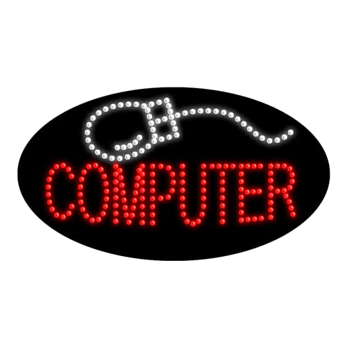 Computer LED Dots Sign #24181 - Bright USB-Powered Desktop Decoration for Gaming Setup & Office Decor