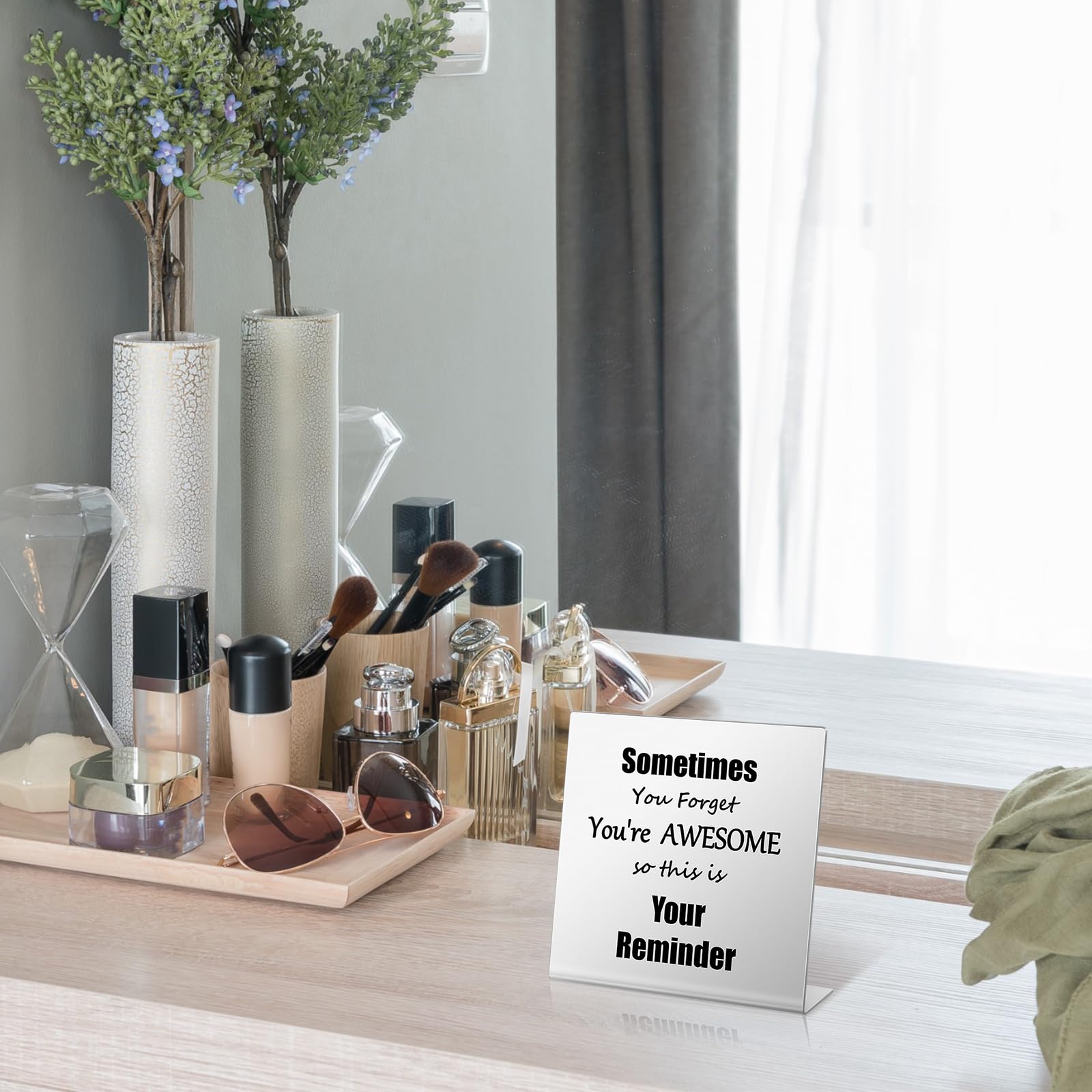 12 Pcs Motivational Plaque Gifts for Teachers, Nurses, Graduation - Silver