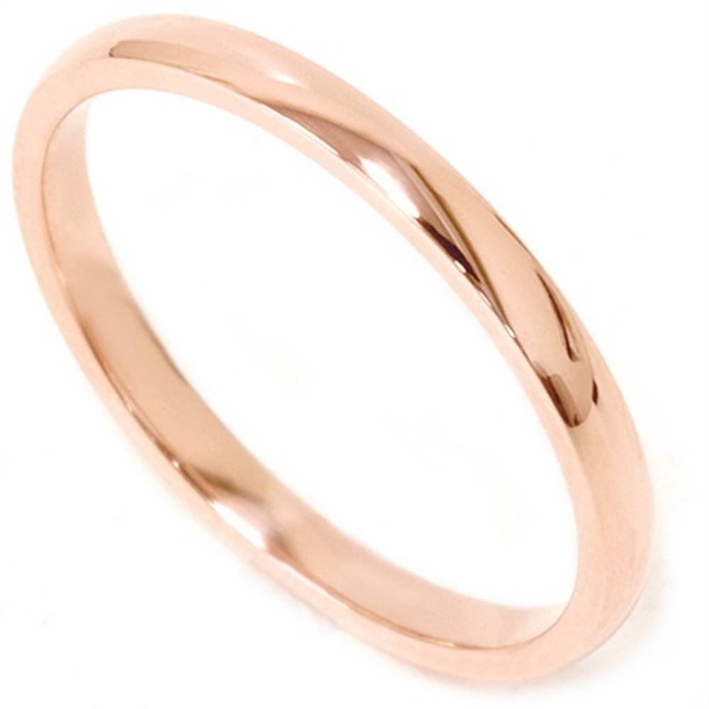 2mm 14K Rose Gold Comfort Fit Plain Wedding Band for Men & Women - Perfect for Engagement, Anniversary, and Everyday Wear