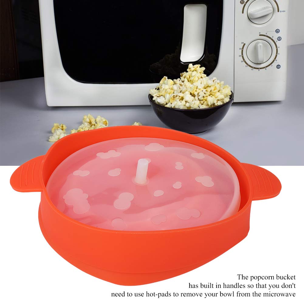Alvinlite Collapsible Silicone Popcorn Bowl with Lid - Microwave Safe Popcorn Maker with Handles - Perfect for Movie Nights, Parties & Snacking at Home