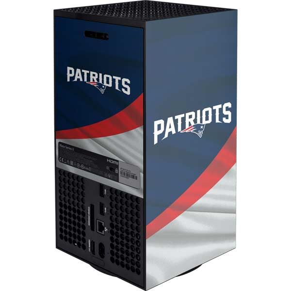 Officially Licensed NFL New England Patriots Gaming Skin Decal for Xbox Series X Console - Protective Vinyl Cover with Custom Design for Gamers & Sports Fans