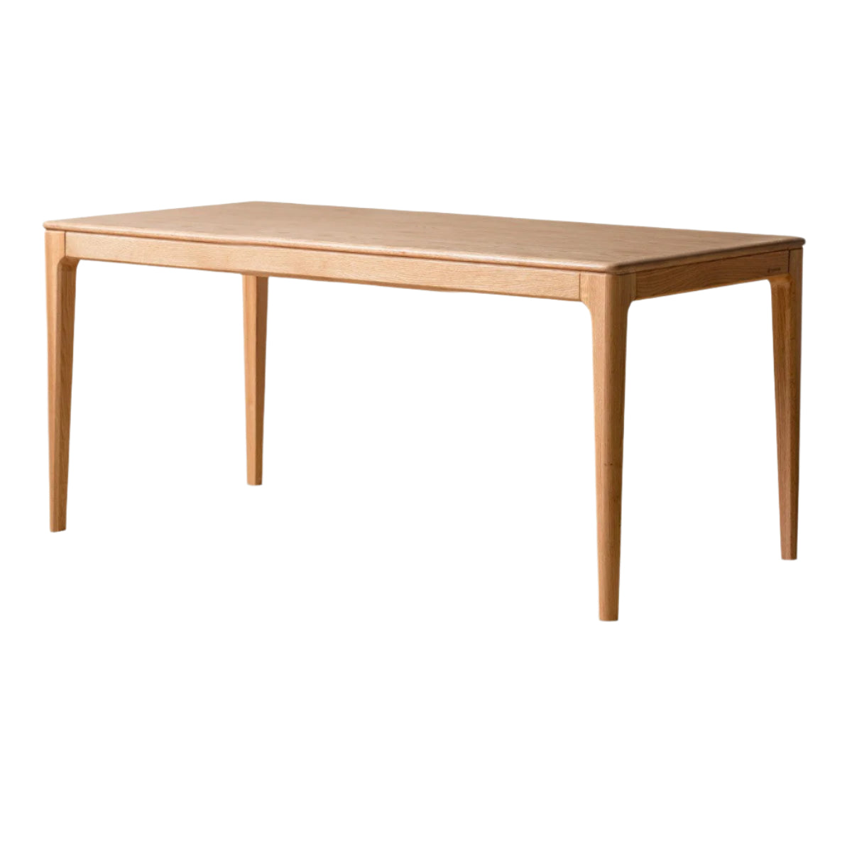 Solid Oak & Ash Wood Rectangular Dining Table - Rustic Log Style for Farmhouse, Cabin & Country Home Decor