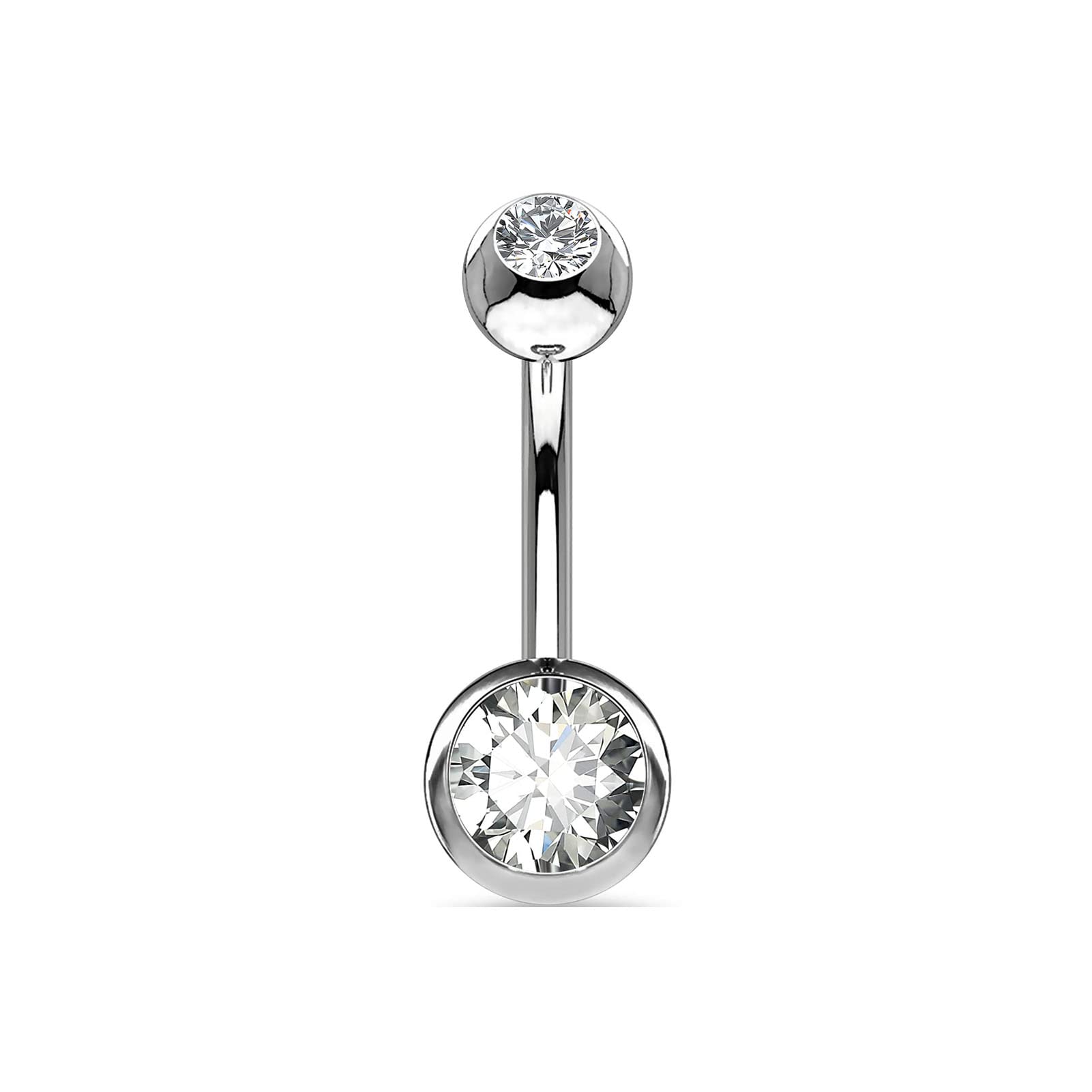Jolma's Surgical Steel Belly Button Rings - Hypoallergenic Navel Piercing Jewelry with CZ Stones for Women | Perfect for Everyday Wear, Parties & Body Piercing Aftercare