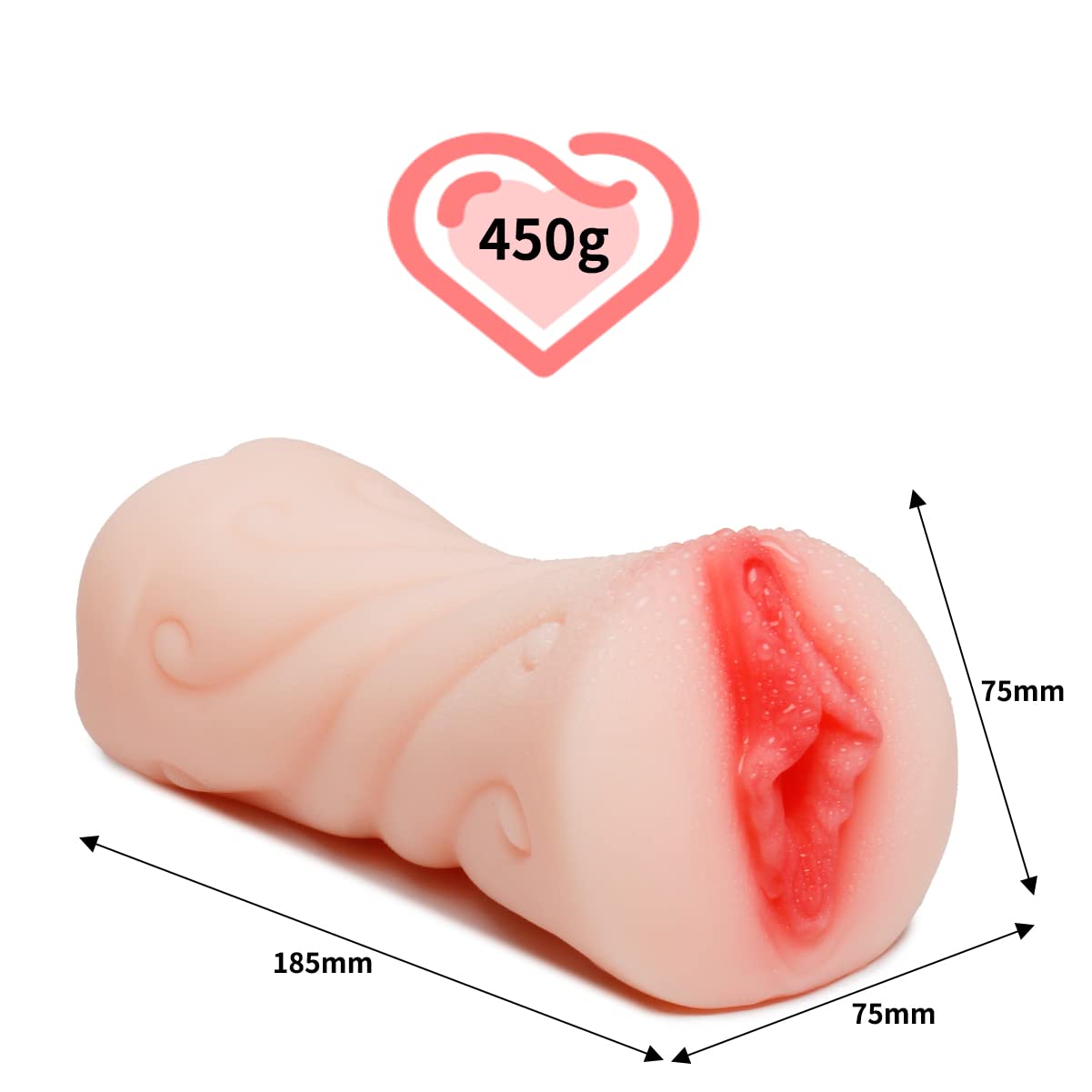 2 in 1 Realistic Male Masturbator - Lifelike Pocket Pussy with Tight Vagina Opening & Deep Muscle Texture - Portable Sex Toy for Men - Perfect for Travel, Solo Play & Discreet Pleasure