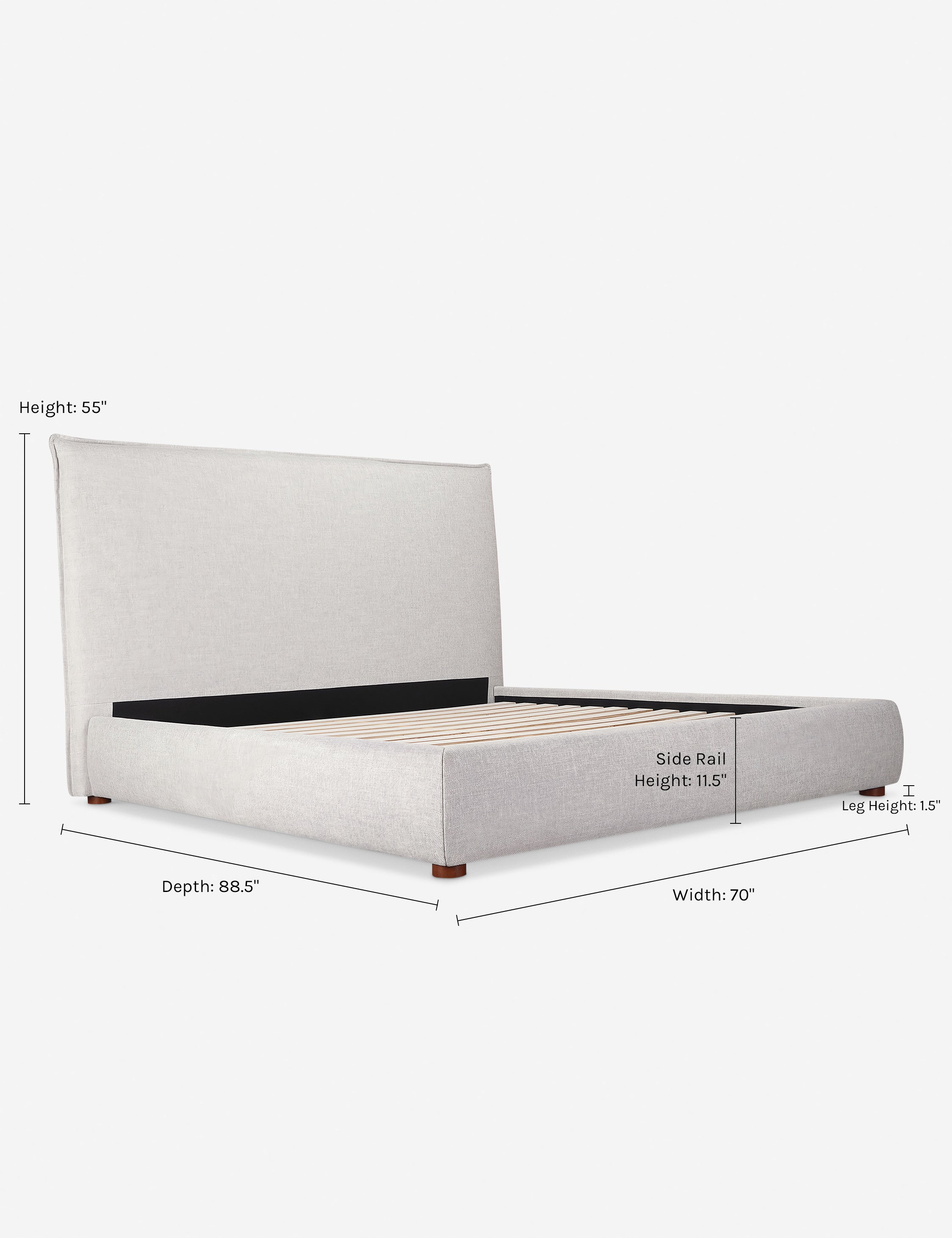 Cambria Platform Bed Frame - Queen Size, Modern Wood Bed Frame with Headboard, Sturdy & Noise-Free Design for Bedroom, Living Room, or Guest Room