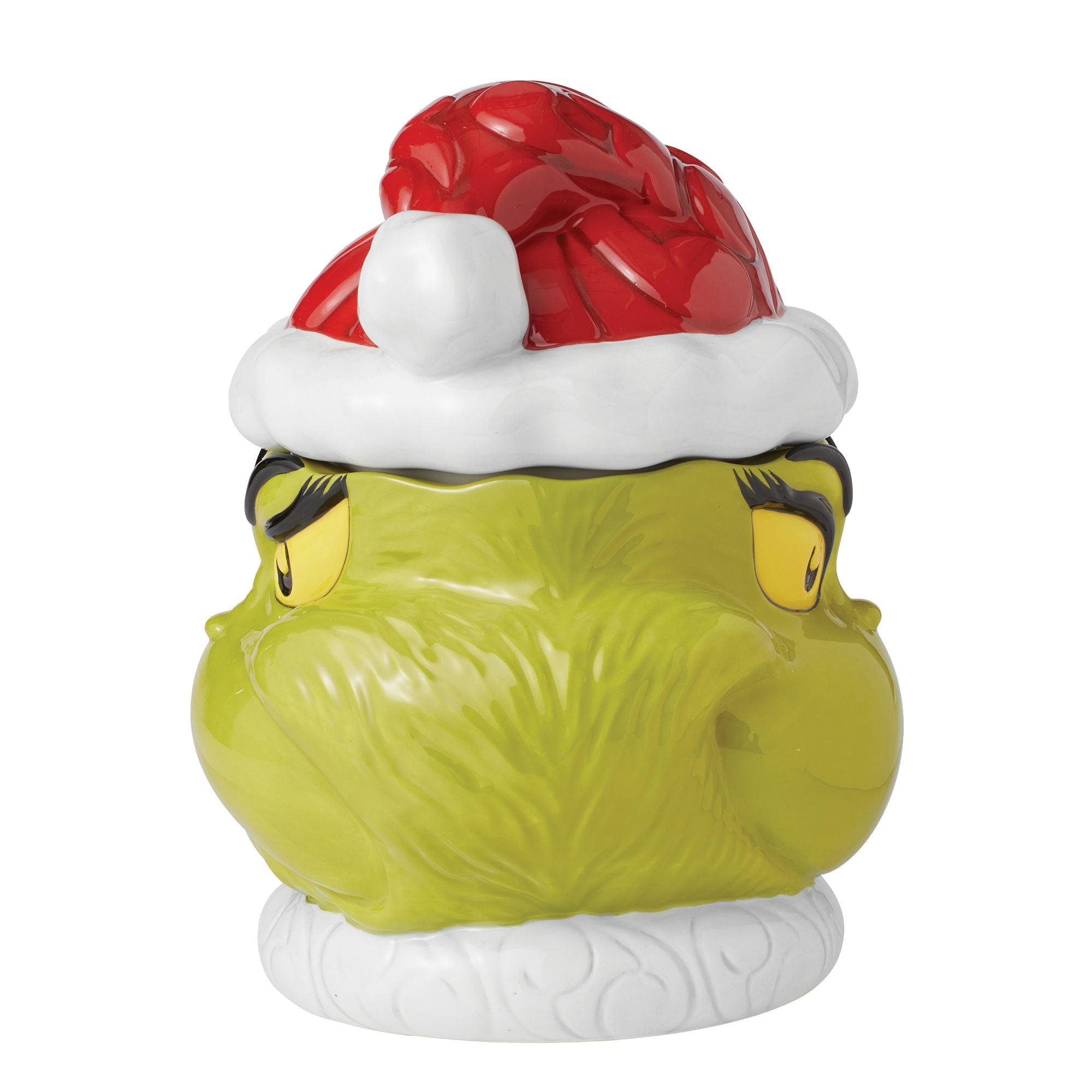 Grinch Cookie Jar Naughty/Nice - Christmas Themed Ceramic Cookie Storage Container - Perfect for Holiday Baking, Cookie Exchange Parties & Festive Kitchen Decor