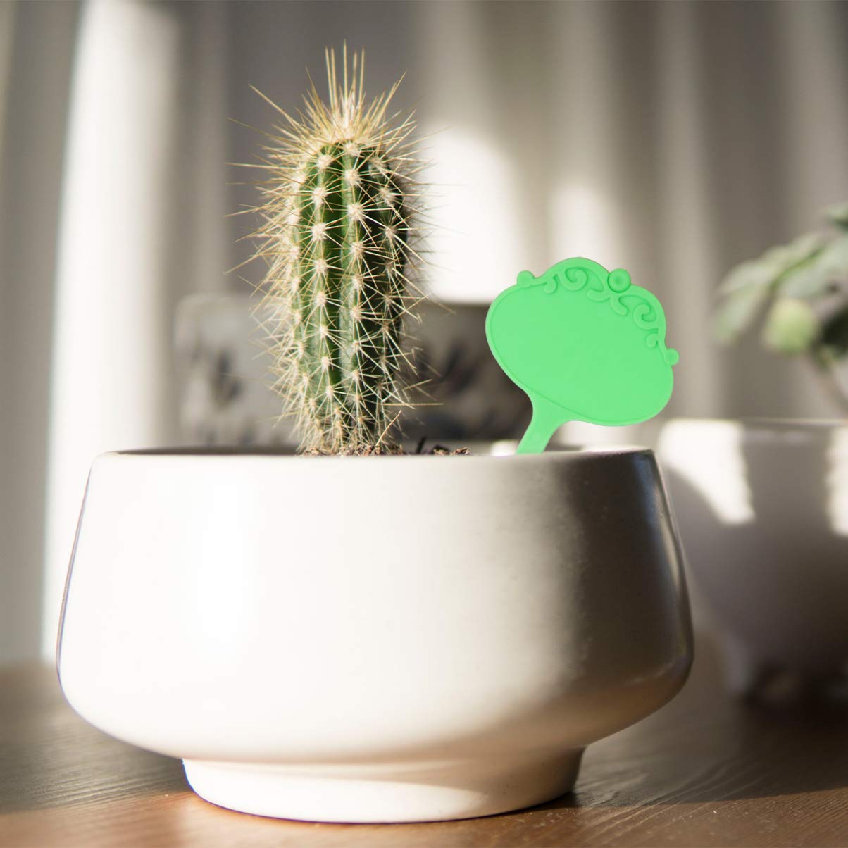 Hemoton 20PCS Plastic Plant Labels - Waterproof Garden Markers with Insert Cards for Nursery, Flowers & Gardening | Reusable Chalkboard Signs for Indoor/Outdoor Plants, Herbs & Seedlings