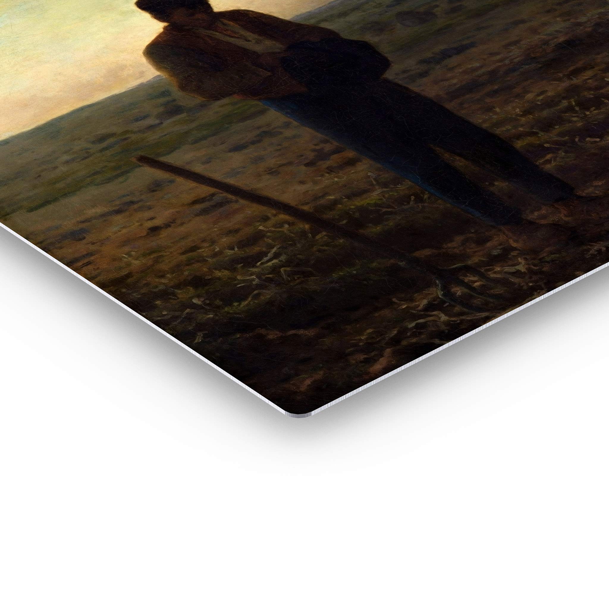 Jean-Francois Millet The Angelus Classic Art Reproduction - Premium Metal Wall Art Print 20x30 | Famous Oil Painting Home Decor | Ready to Hang | Made in USA | Perfect for Living Room, Bedroom & Office Decor