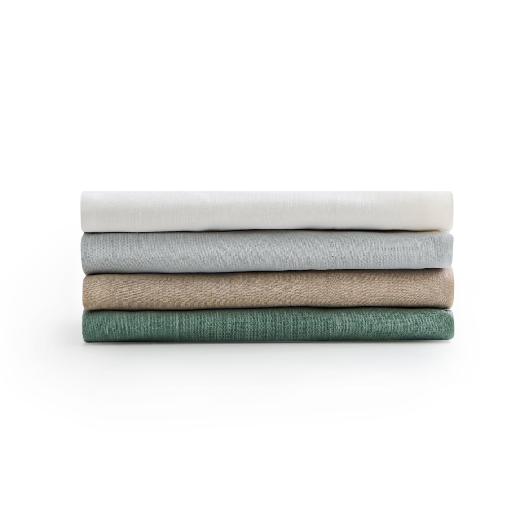 Malouf Linen Weave Cotton Sheet Set - Queen Size, 4-Piece Bed Sheet Set with Deep Pockets, Breathable & Soft for All-Season Comfort - Perfect for Home, Hotel, and Guest Room Bedding