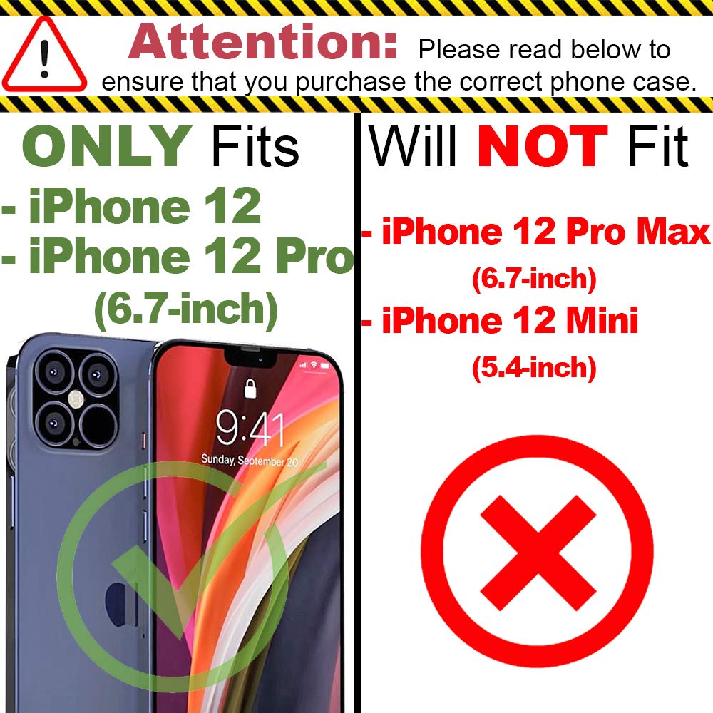 Slim Protective Case for Apple iPhone 12 & iPhone 12 Pro (6.1 Inch) - Dual Layer Shockproof Cover with Military-Grade Protection - Matte Black | Perfect for Outdoor Activities, Work & Everyday Use
