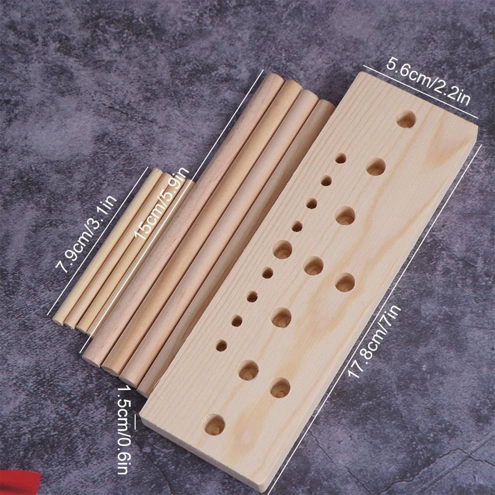 Ribbon Wreath Maker & Bow Maker Tool - Multipurpose Wooden Crafting Kit for DIY Gift Wrapping, Holiday Decorations & Party Favors (Style 1)