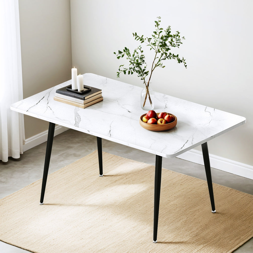 1.5M Artiss Dining Table with Marble Effect - Elegant Modern Kitchen & Dining Room Furniture for Home Decor & Entertaining