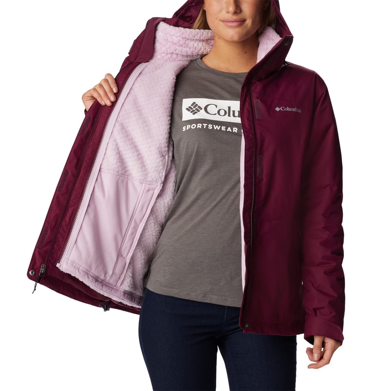 Columbia Women's Bugaboo II Fleece Interchange Jacket - Waterproof, Lightweight & Warm Winter Coat for Hiking, Camping & Outdoor Adventures