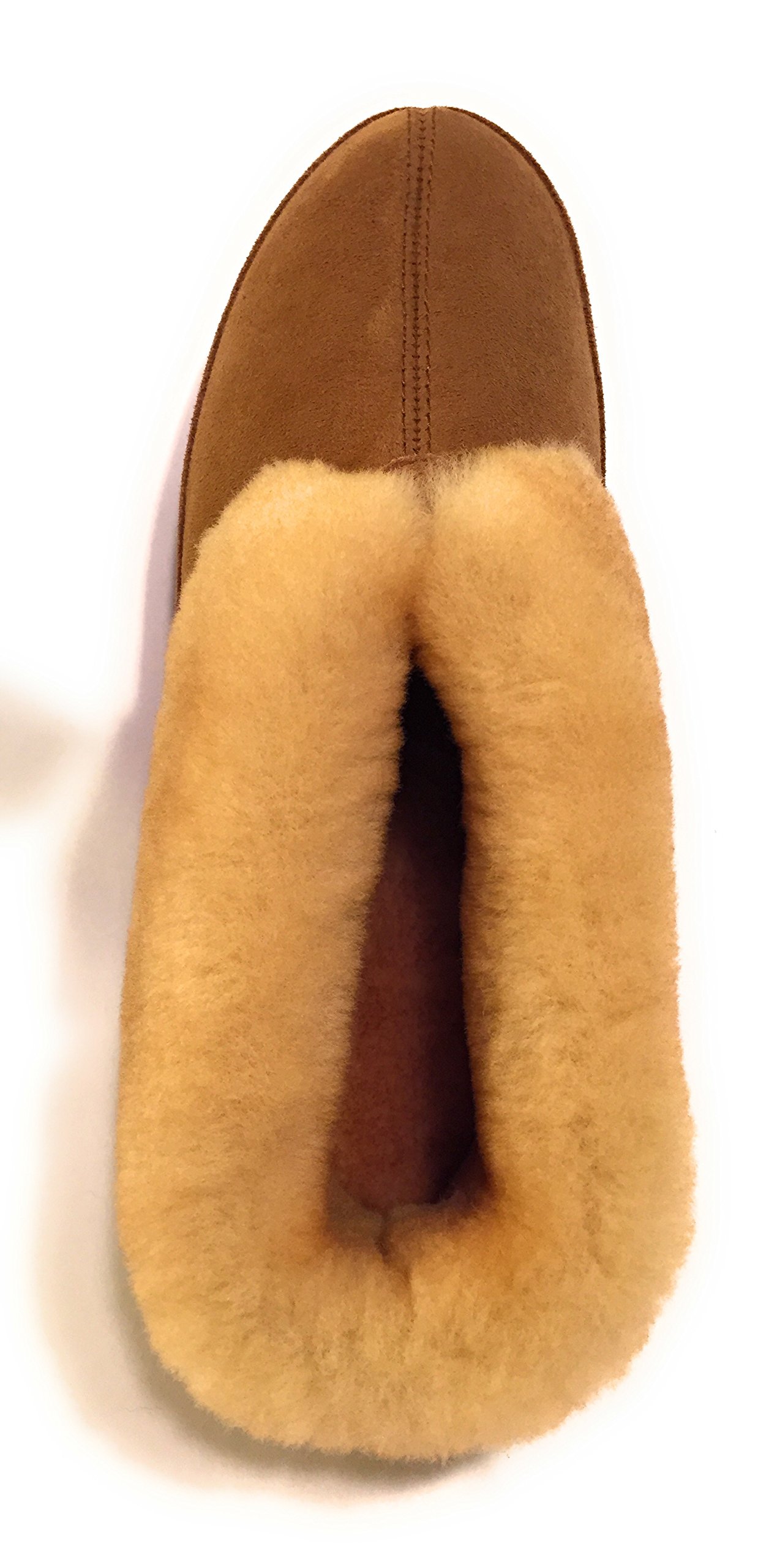 Men's Fireside Sheepskin Slippers - Soft Indoor/Outdoor Winter House Shoes for Cozy Home Comfort & Warmth