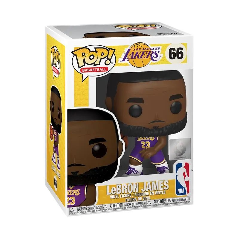 NBA Lakers LeBron James Funko Pop! Vinyl Figure - Collectible Basketball Toy for Fans & Gift Ideas - Perfect for Home Decor, Office Display, and Sports Memorabilia Collections