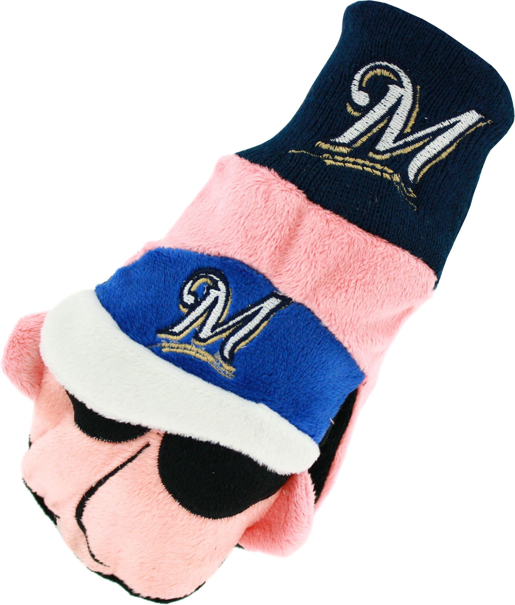 FOCO NBA Milwaukee Brewers Sausage #2 Polish Youth Mascot Mittens - Official Team Merchandise for Kids & Teens - Perfect for Baseball Games, Winter Sports & Fan Gear Collection