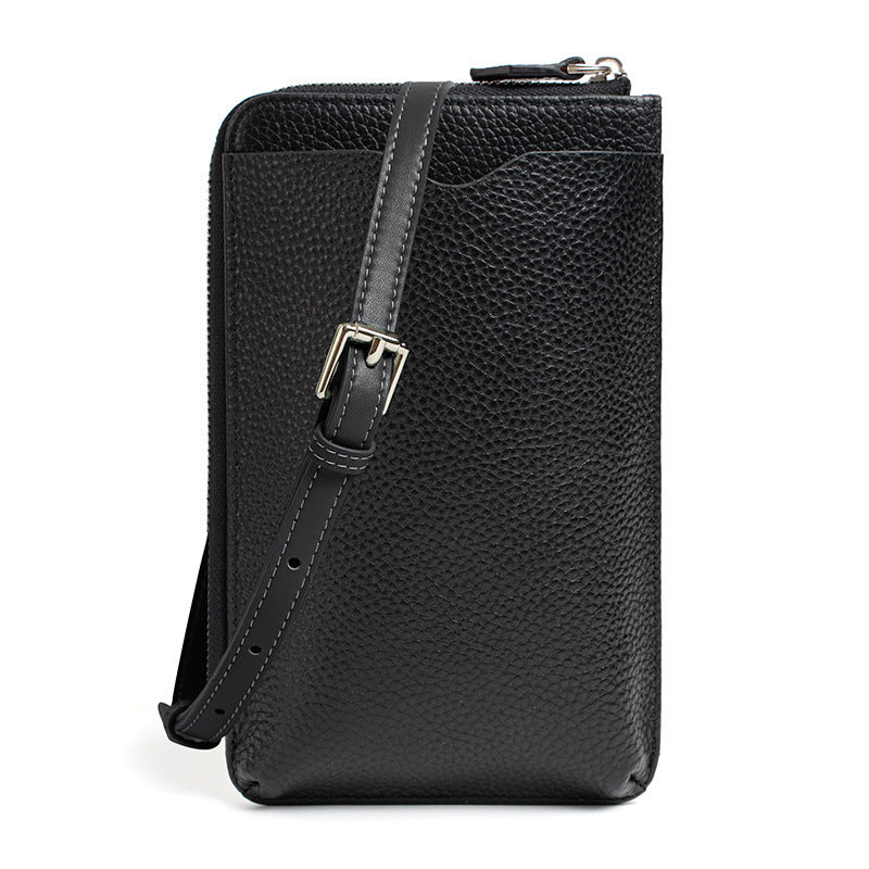 Genuine Leather Crossbody Phone Shoulder Bag for Women & Men - Stylish & Durable Everyday Use for Travel, Work, and Shopping