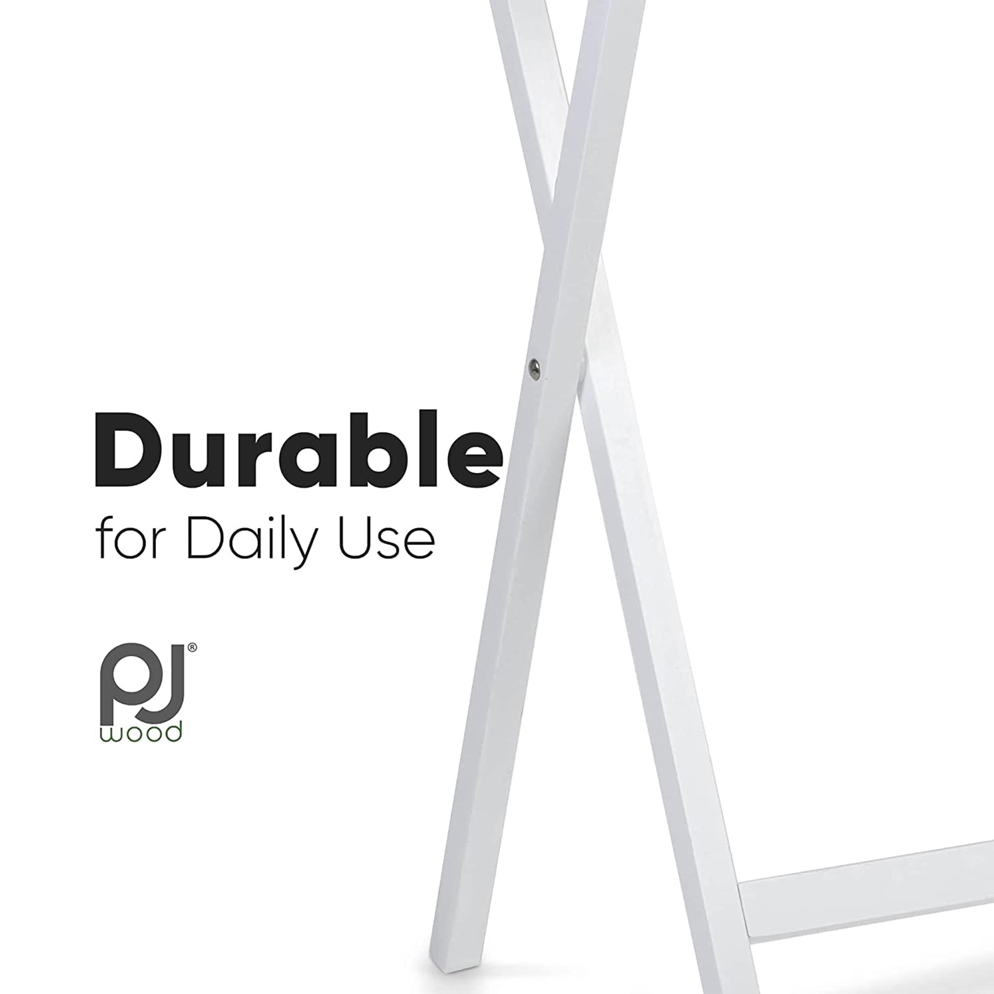 **Sturdy Portable Folding TV Tray Table - Solid Wood Snack Desk Serving Stand for Living Room, Bedroom & Office - White (10-Piece Set)**