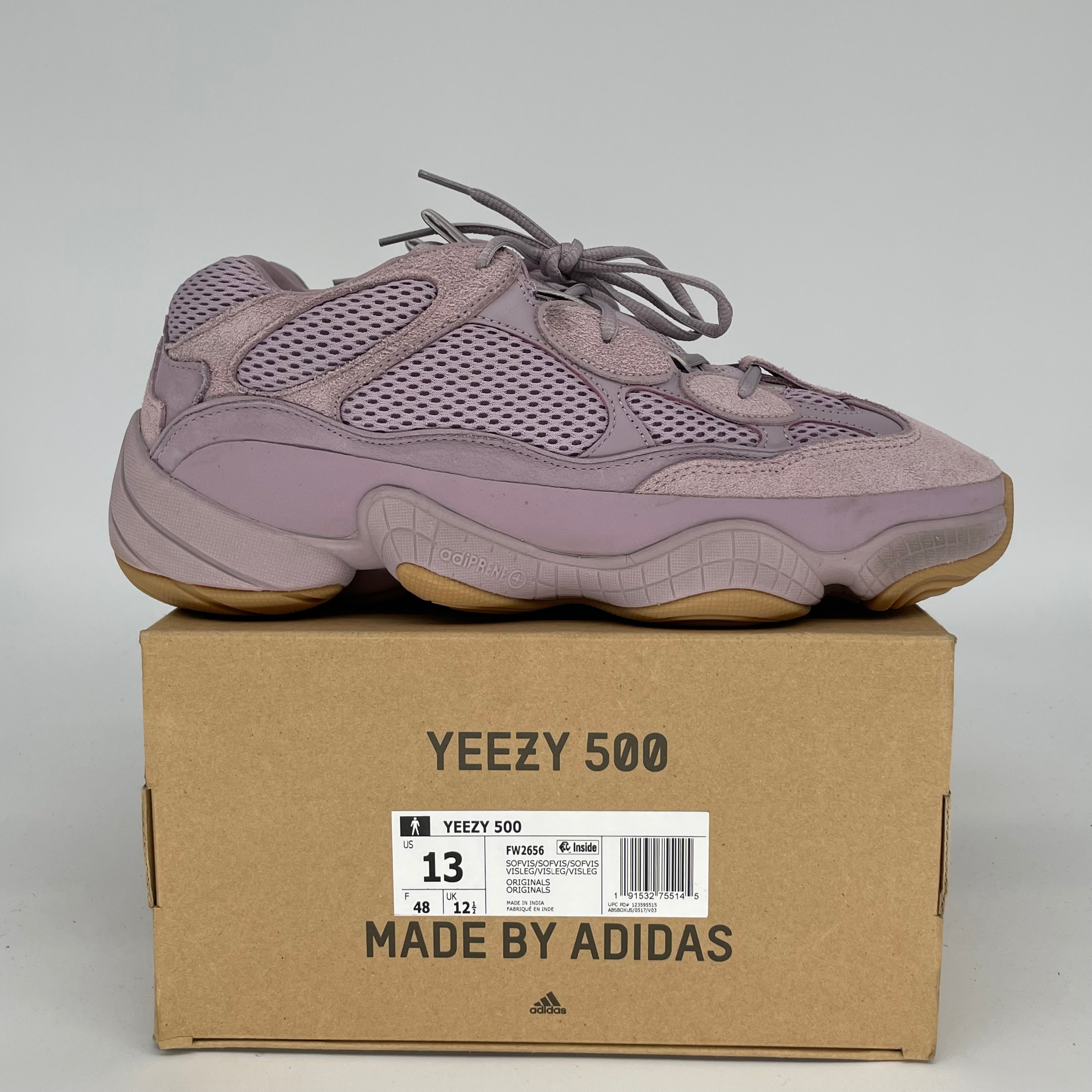 Adidas Yeezy 500 Soft Vision Sneakers - Men's Size 13 (FW2656) | Comfortable Running Shoes for Jogging, Gym Workouts & Casual Streetwear Fashion