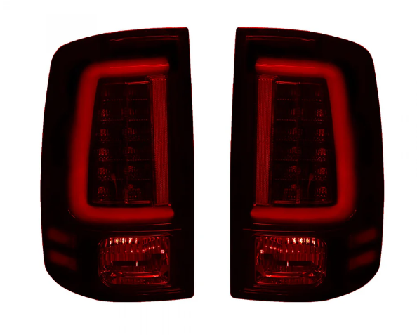 2013-2018 Dodge RAM 1500 LED Tail Lights - Dark Red Smoked Replacement (OEM Fit) for Enhanced Visibility & Style - Perfect for Night Driving & Custom Truck Upgrades