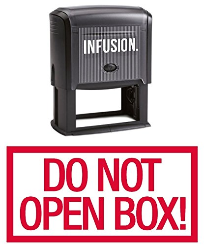 Self-Inking Custom Stamp for Ecommerce Packaging - Do Not Open Box (Red) | Perfect for Online Retail, Shipping Labels & Business Branding