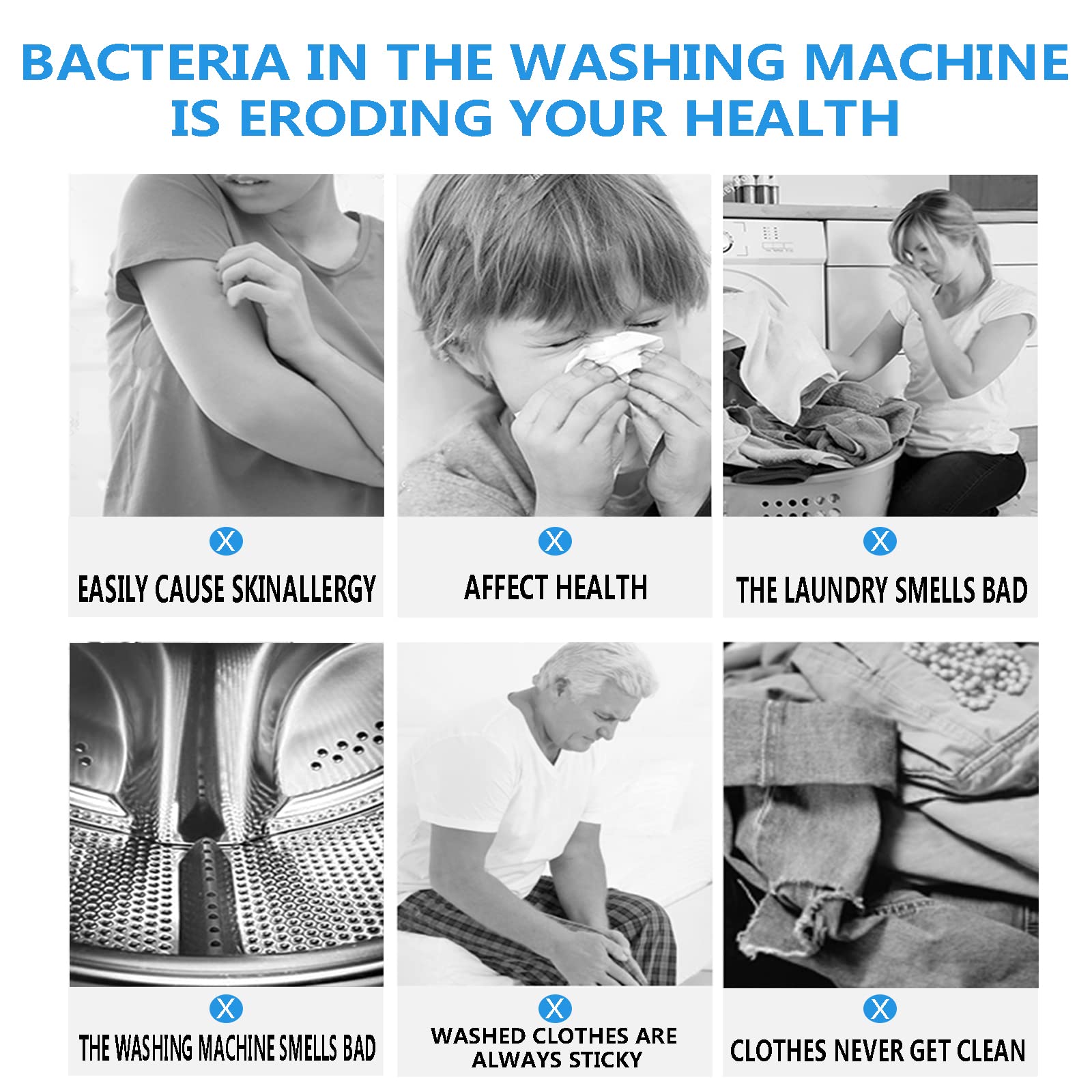 Finally Fresh Washing Machine Cleaner - 20 Pack Washer Cleaner for Front & Top Loaders, HE Compatible, Hypoallergenic for Sensitive Skin | Deep Clean & Deodorize, Prevent Mold & Odor in All Washing Machines | Perfect for Laundry Day, Pet Owners & Allergy Sufferers