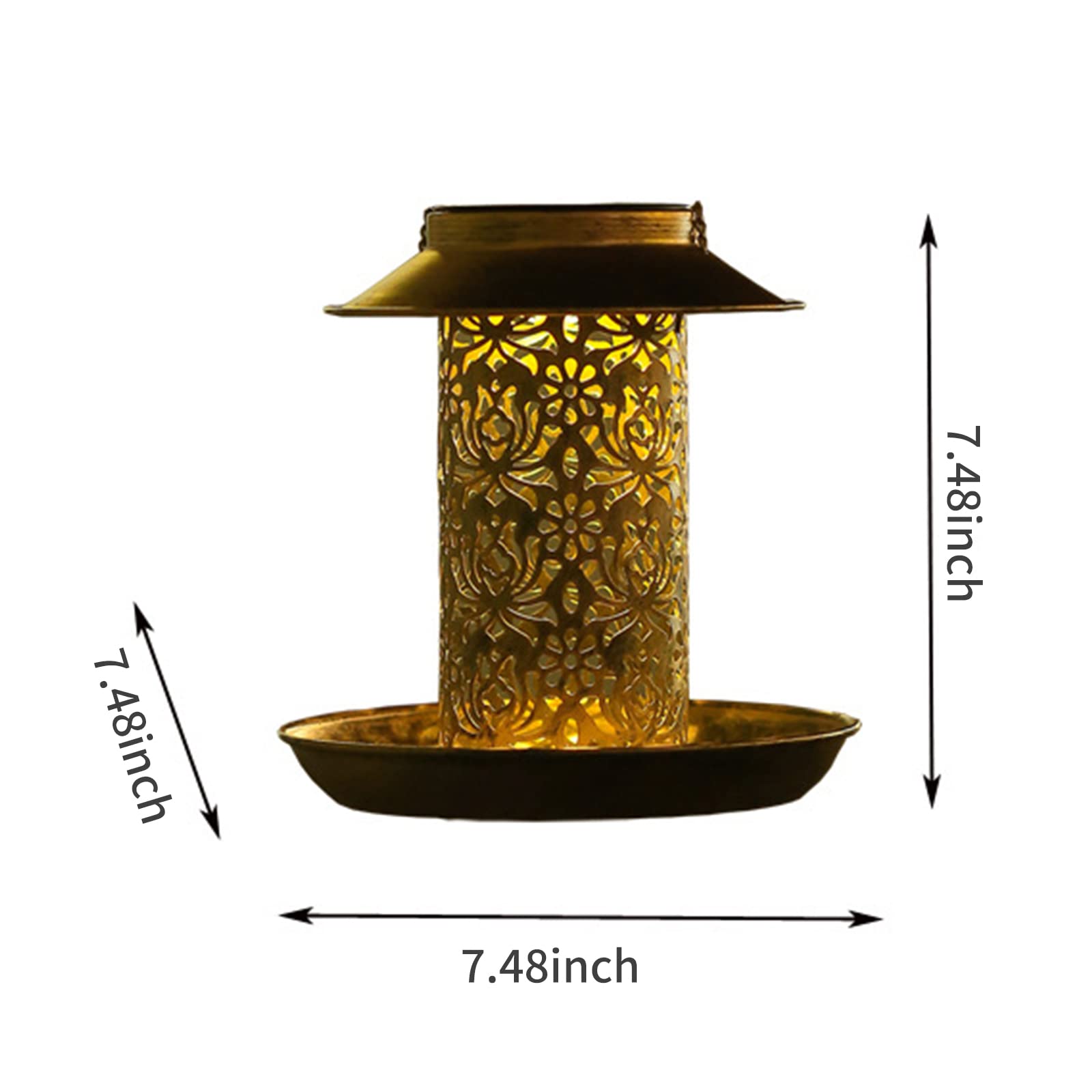 Solar LED Bird Feeder with Projection Light - Outdoor Hanging Garden Decoration for Wild Birds - Perfect Gift for Bird Lovers - Ideal for Backyard, Patio, and Garden Decor
