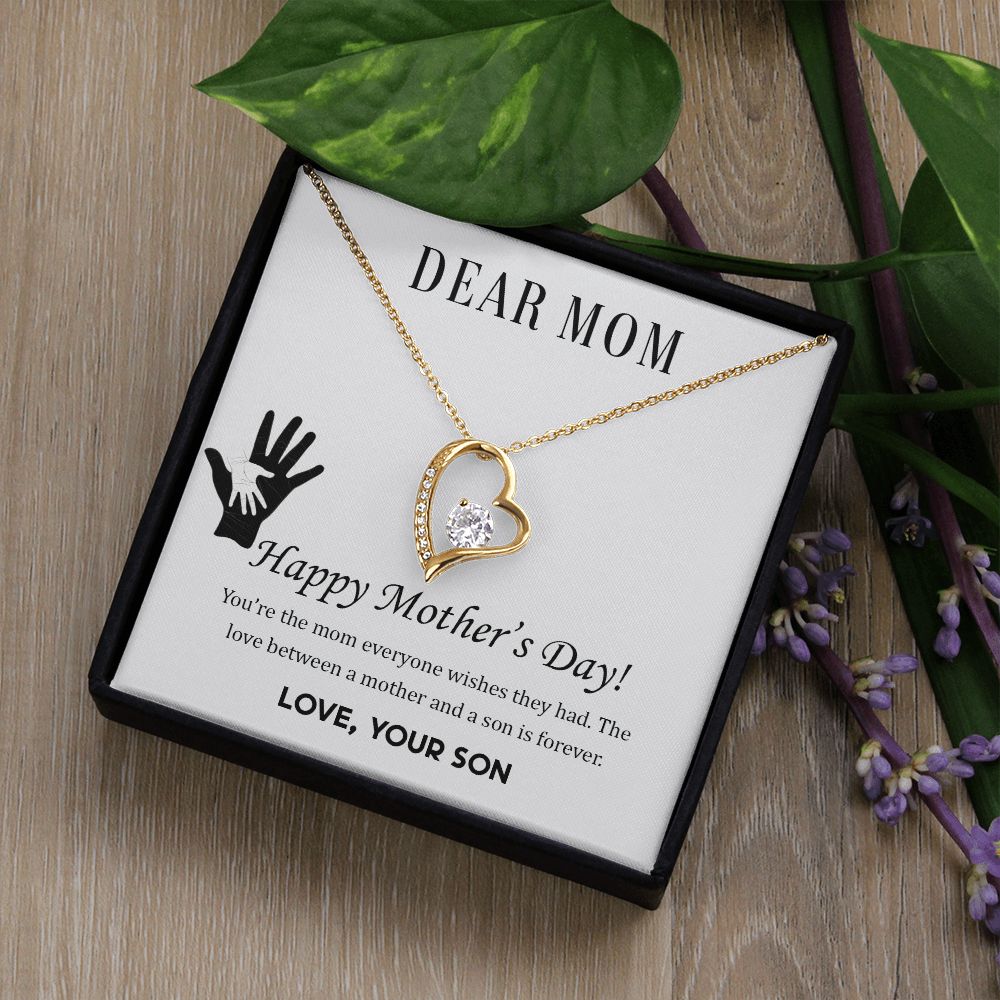 Elegant Heart Necklace Jewelry - Perfect Mother's Day Gift from Son | Gift for Mom, Wife, Grandma | Ideal for Birthday, Anniversary & Special Occasions
