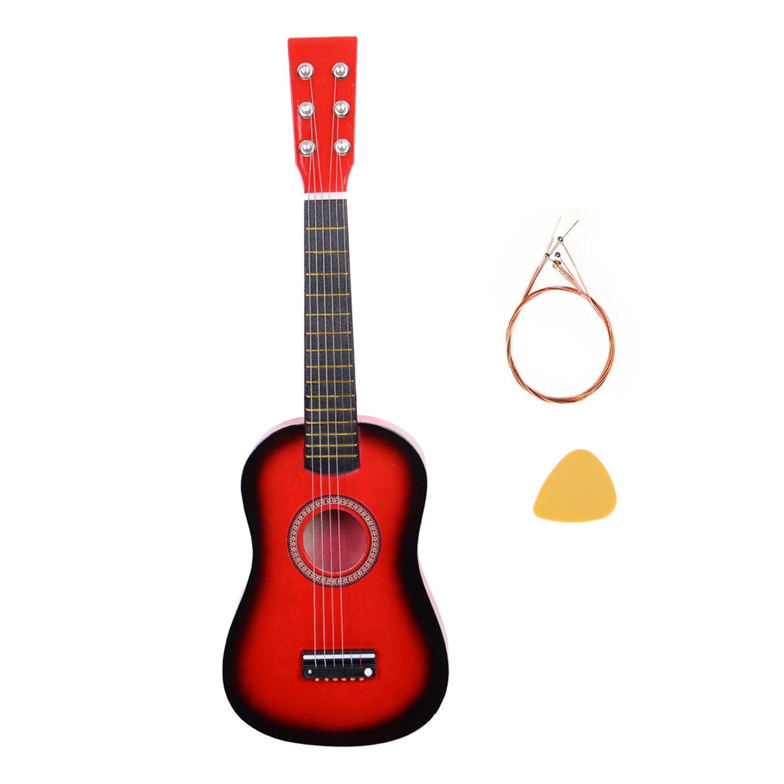 **Best Kids Acoustic Guitar for Ages 3-5 – 23 Inch 6-String Beginner Guitar with Pick (Red) – Perfect First Guitar for Toddlers & Preschoolers – Ideal for Birthday Gifts, Music Lessons & Playtime Fun**