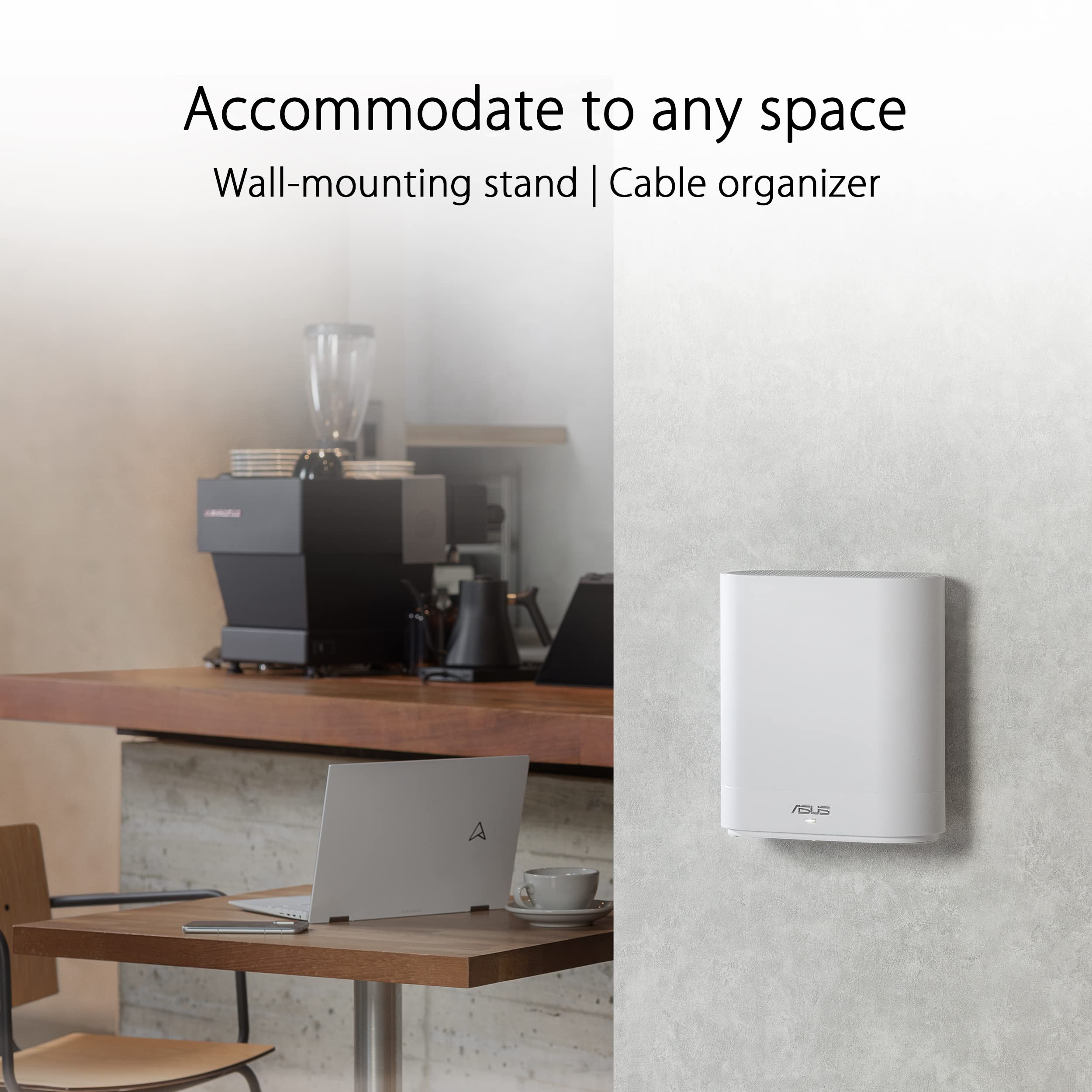 ASUS ExpertWiFi EBM68 AX7800 Tri-Band Business Mesh WiFi 6 System (2 Pack) - Custom Guest Portal, SDN Support, Easy Setup & Remote Management | Scalable with ExpertWiFi & AIMesh | Perfect for Office Networks, Smart Homes & Large Coverage Areas