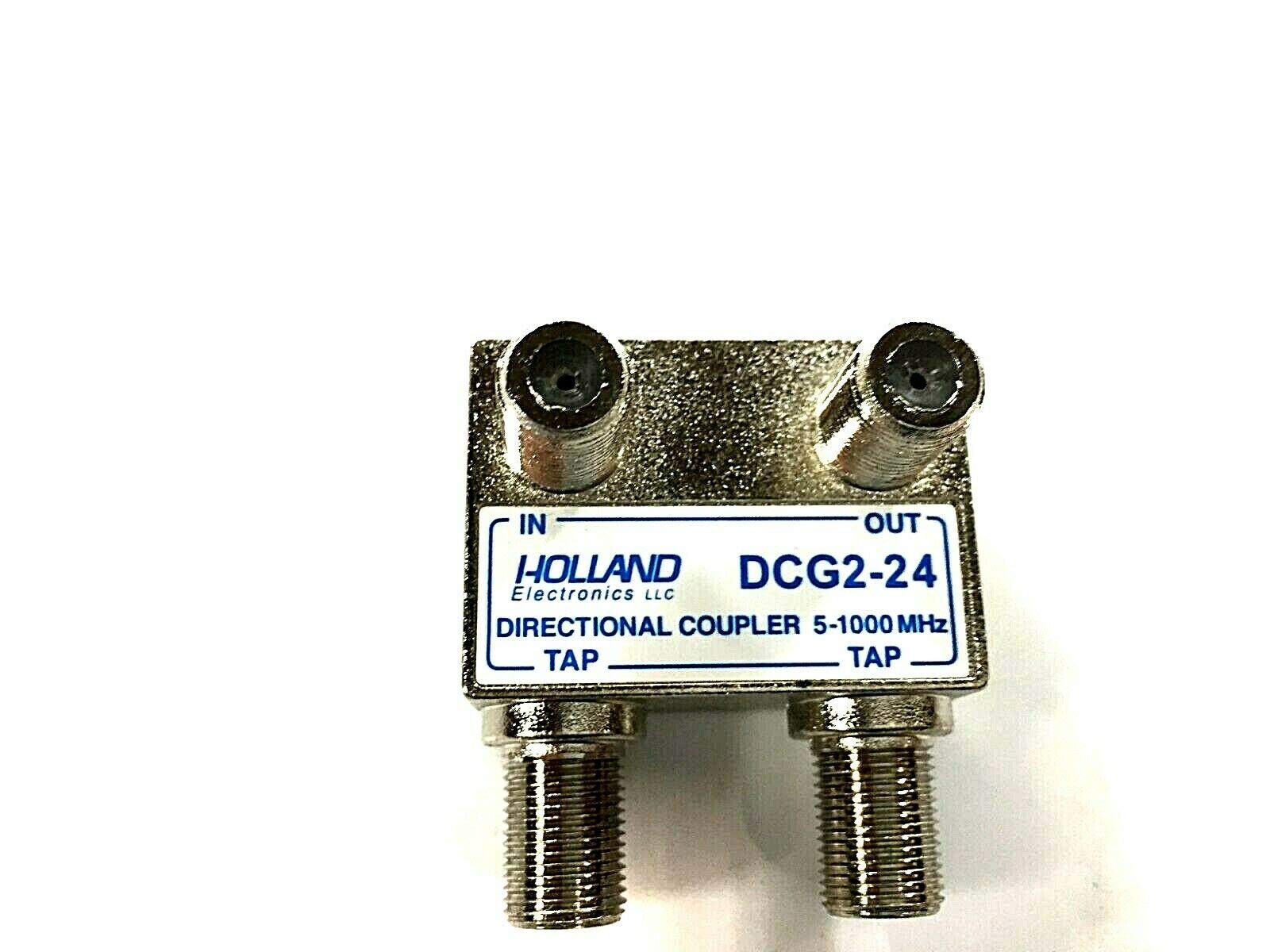 Holland Electronics DCG2-24 Wall Tap Directional Coupler Splitter - 24 dB 2 Output Ports for Cable TV & Internet Signal Distribution | Perfect for Home Theater, Office Networks & Multi-Room Installations