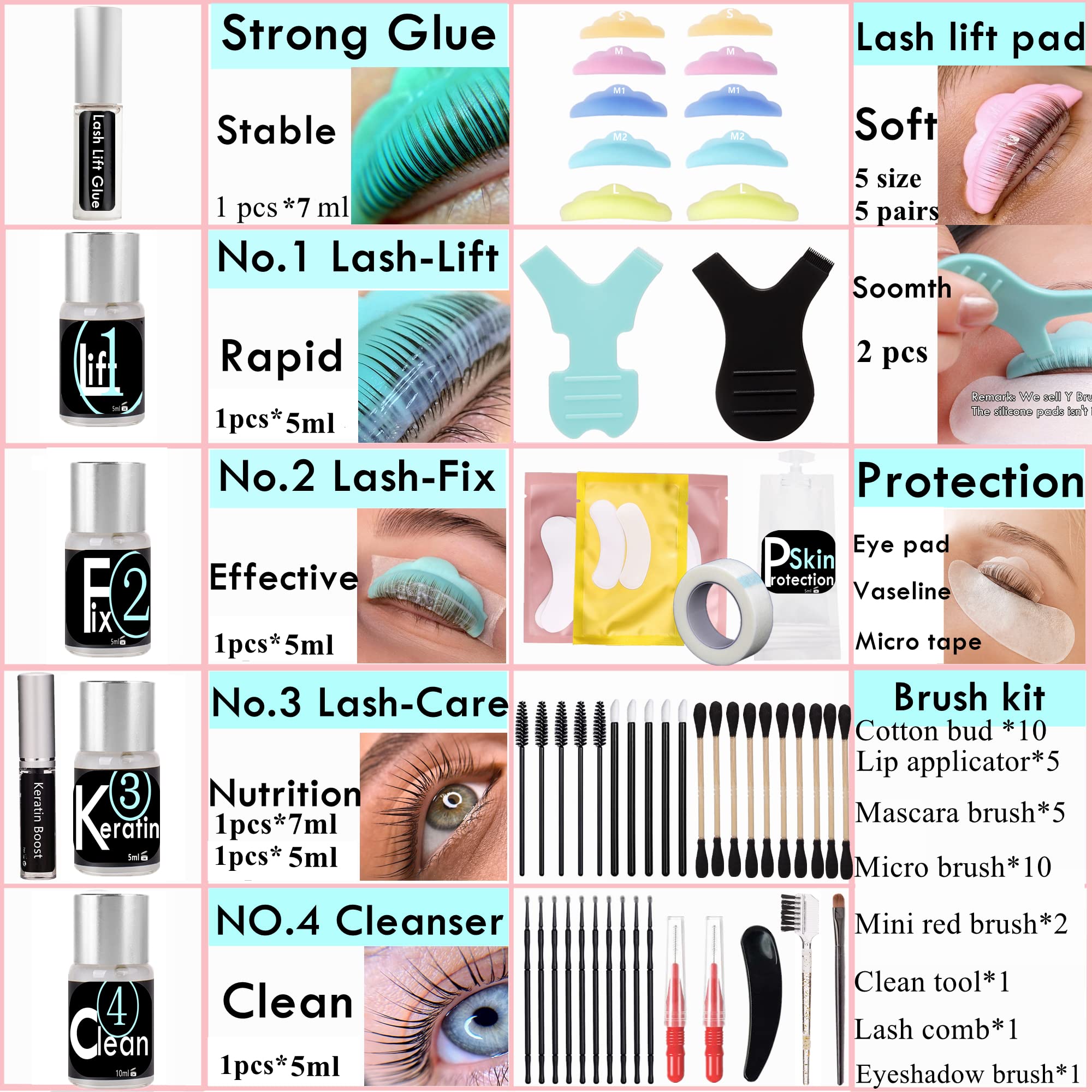 Professional Lash Lift & Brow Lamination 2-in-1 Kit - DIY Eyelash and Eyebrow Perming Solution for Home or Salon Use - Long-Lasting Volume for 6 Weeks (5ml Portable Size, 10 Applications) - Perfect for Bridal Makeup, Special Occasions, and Everyday Glam