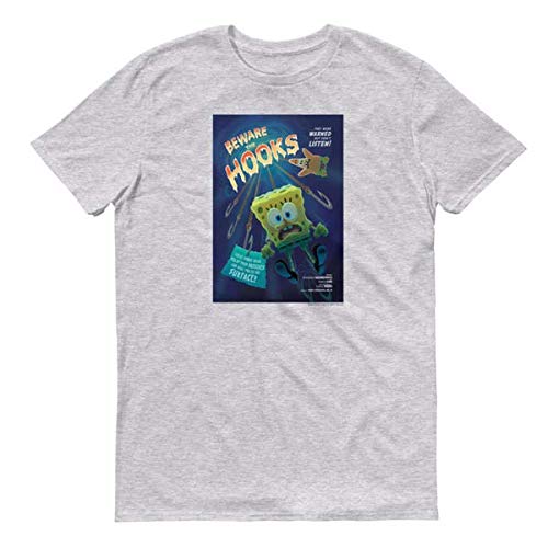 SpongeBob SquarePants Beware The Hooks Graphic T-Shirt for Men & Women - Funny Cartoon Tee for Casual Wear, Parties & Gifts