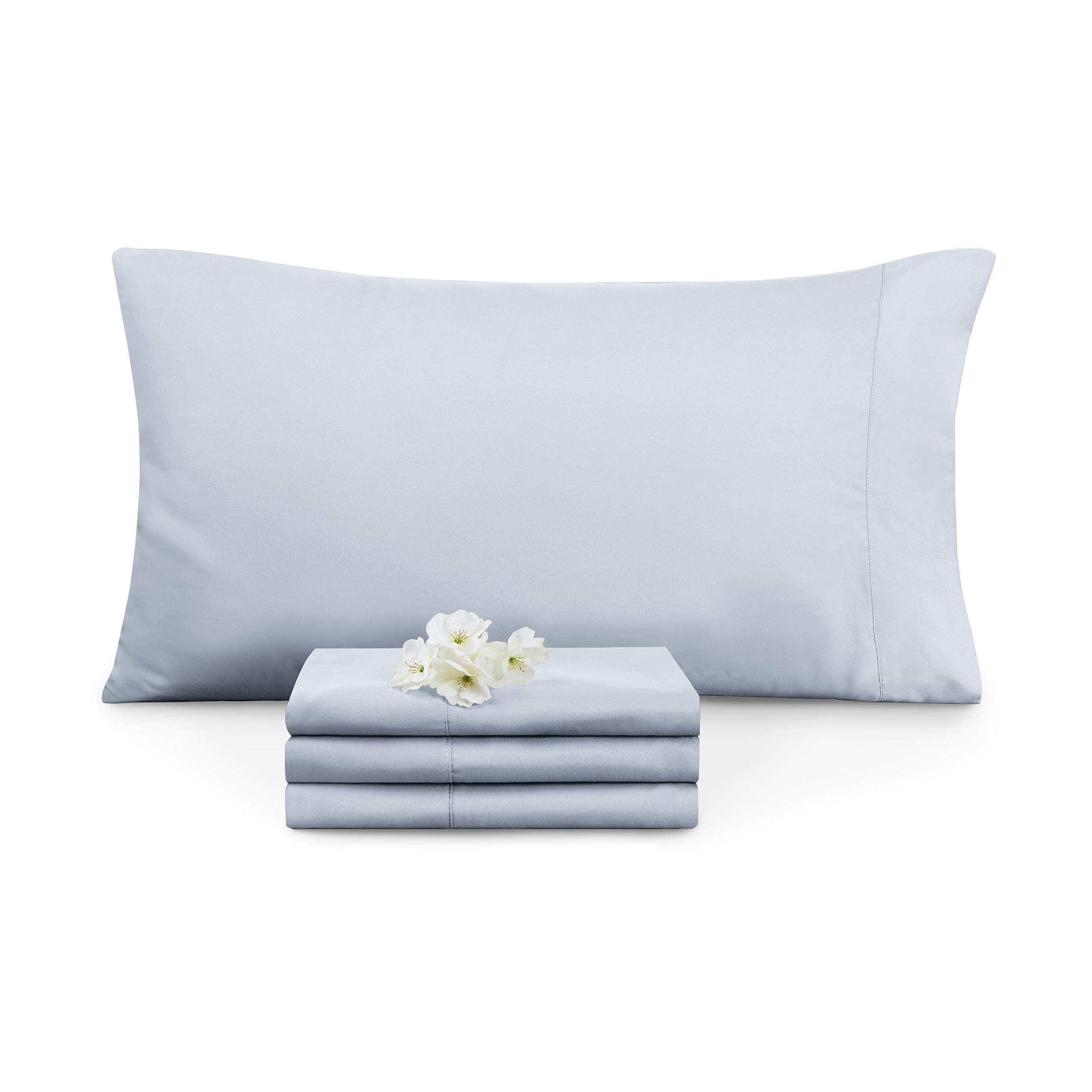 Empyrean 4-Pack Standard Queen Size Pillowcases - Soft Cooling Ice Blue Pillow Covers for Bedroom, Hotel & Guest Room - Breathable & Hypoallergenic Bedding Accessories