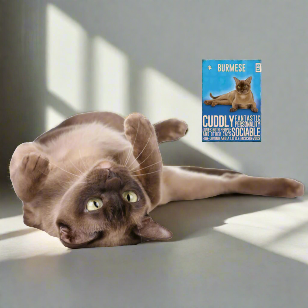 Handmade Burmese Cat Fridge Magnet - Cute Kitchen Decor for Refrigerator, Office & Home - Perfect Gift for Cat Lovers & Pet Owners