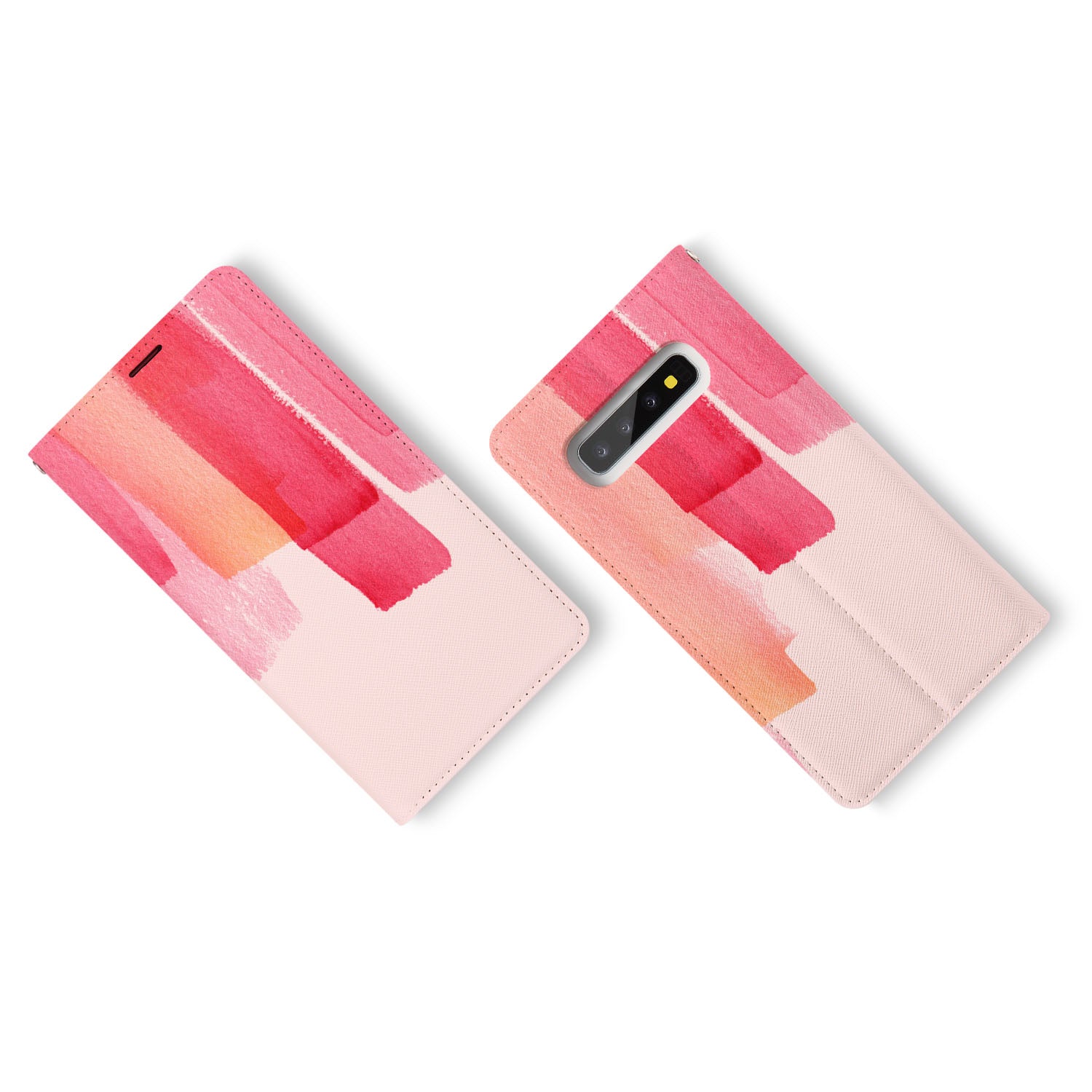 Samsung Wallet Case - Slim Watercolor Design for Samsung Galaxy Phones | Perfect for Everyday Use, Travel & Business