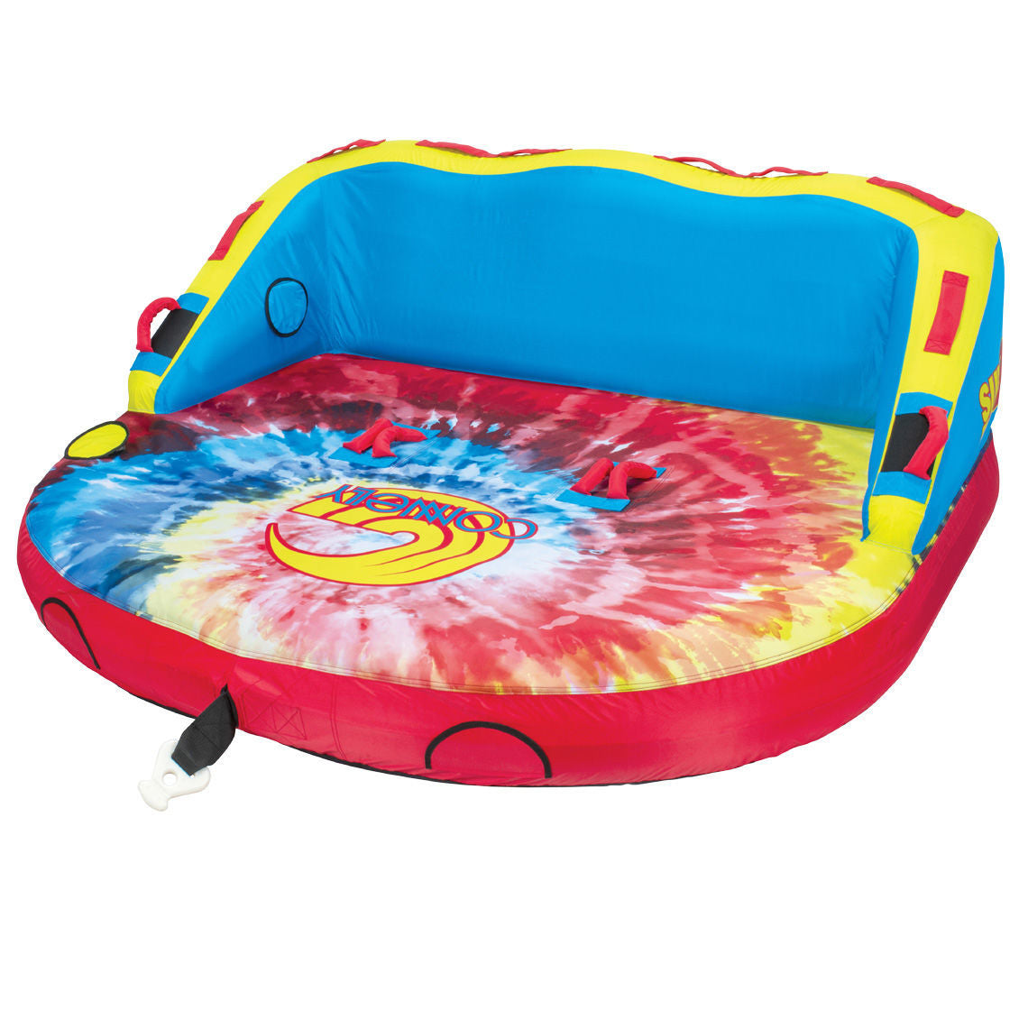 Connelly Super Fun 3-Person Towable Tube for Boating & Water Sports - Heavy Duty Inflatable Ride for Lakes, Rivers & Beach Fun